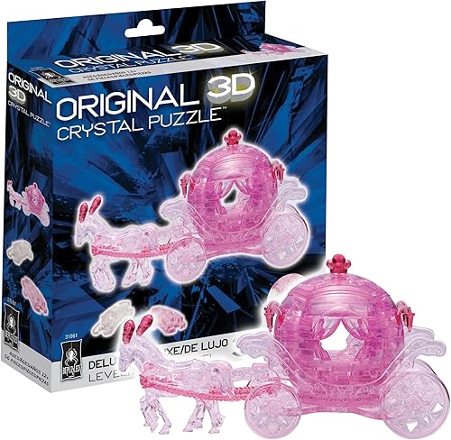 BePuzzled, Carriage Deluxe - Rompecabezas de cristal 3D original, perfecto para rompecabezas a partir de 12 años, desafiante de completar y hermoso