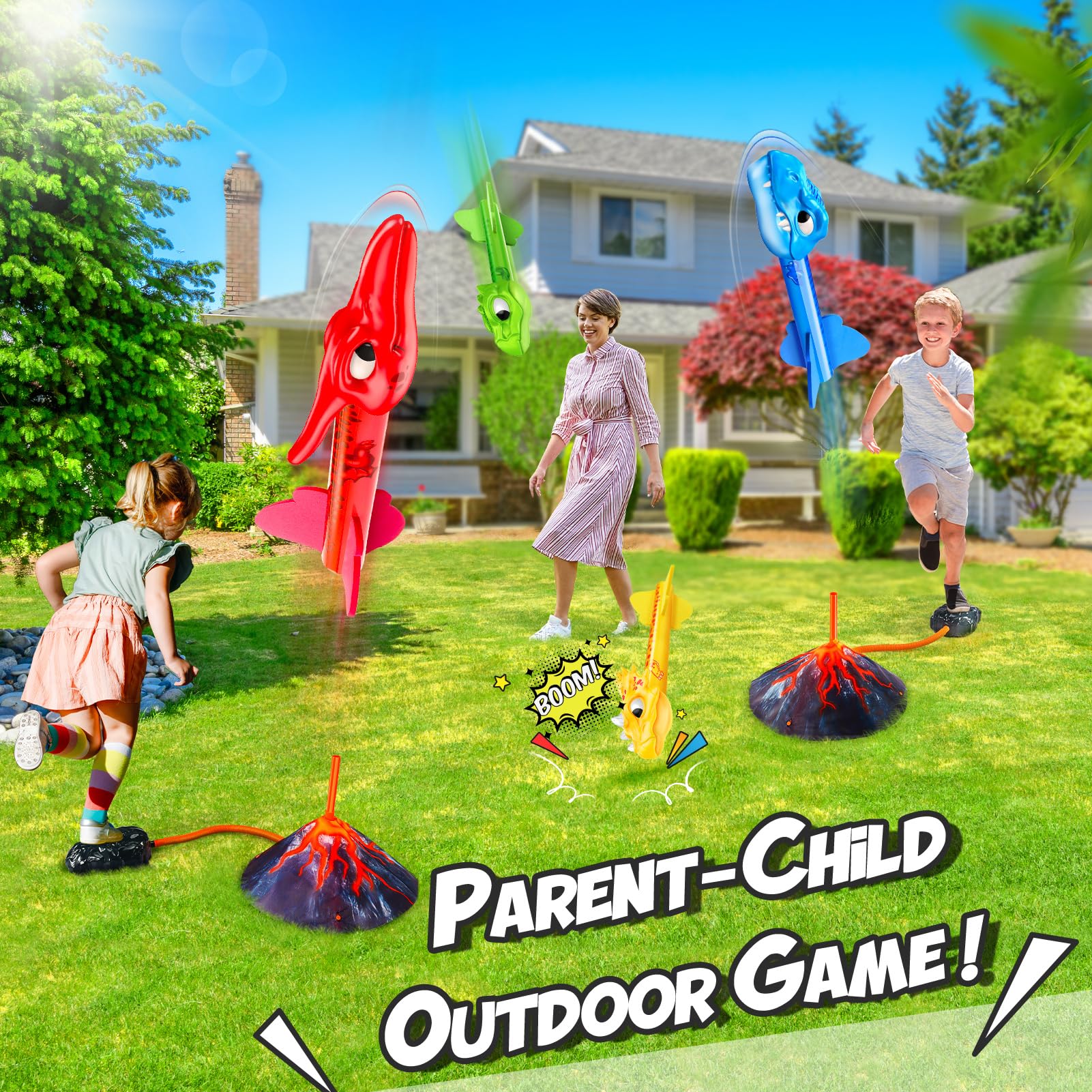 Anginne Dinosauri Razzo Spaziale Giocattolo, Giochi da Esterno per Bambini - Regali Compleanno Bambini