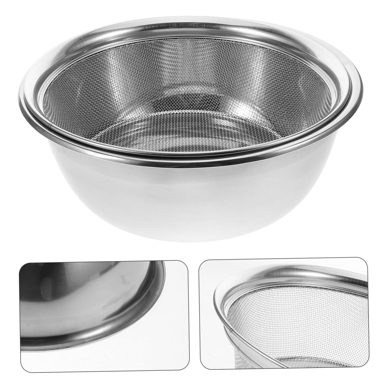 Colador de Arroz de Acero Inoxidable, Cesta de Drenaje Plata
