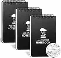 4pcs Waterproof Notebook, Mini Pocket Notepads, 3x5in All Weather