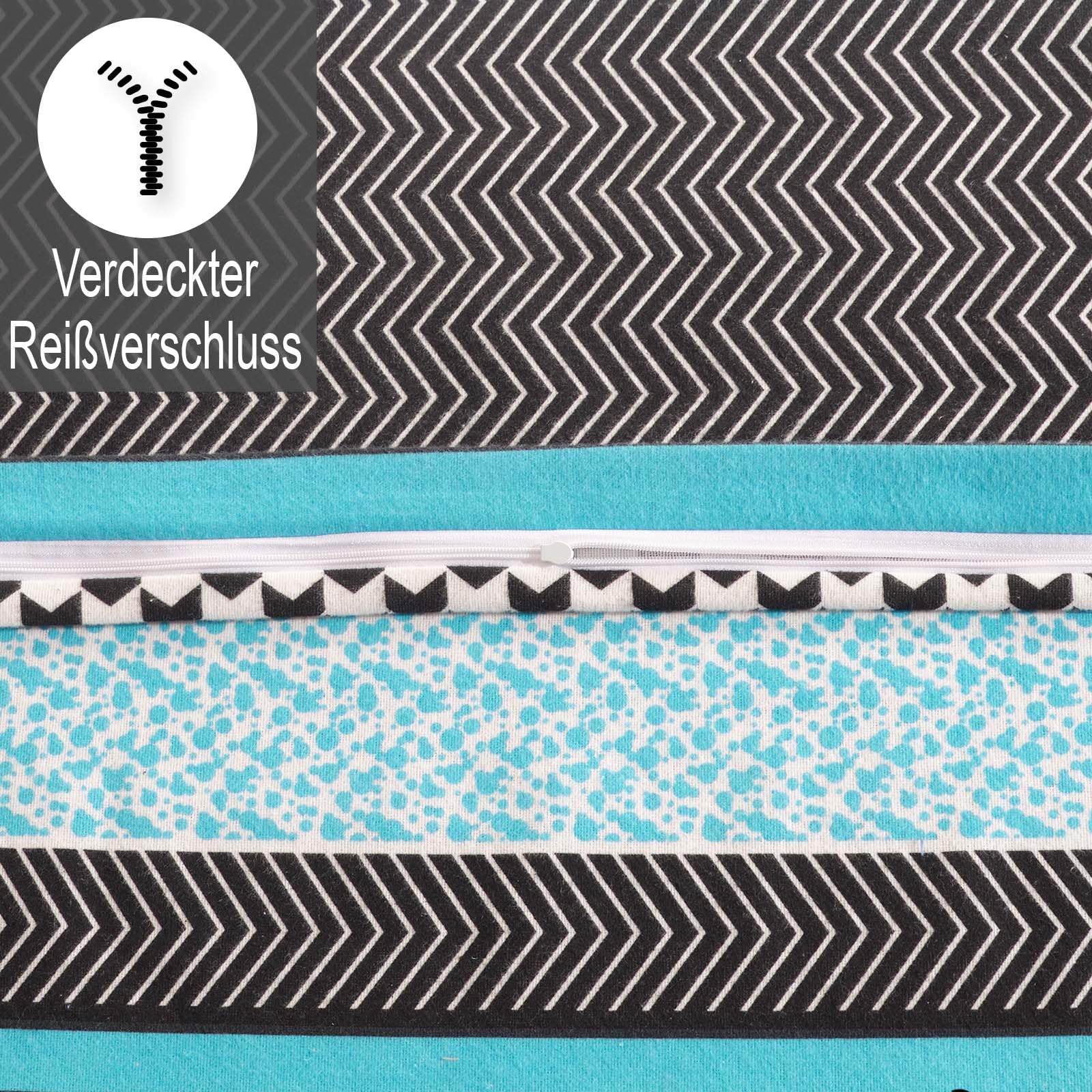 Buymax® Biber Bettwäsche 155x220 cm Flauschige Winterbettwäsche 2 Teilig 100% Baumwolle mit Reißverschluss Flanell Bettwäsche-Set mit Kissenbezug 80x80cm