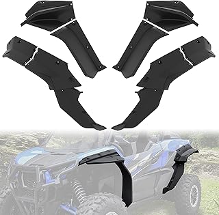 SAUTVS Front & Rear XXL Wider Fender Flares Kit for Kawasaki Teryx, New Update Front Rear Extended Mud Flaps Mud Guards Extension for Kawasaki Teryx KRX 1000 2020-2023 Accessories (ZP-YJ-031010-001)