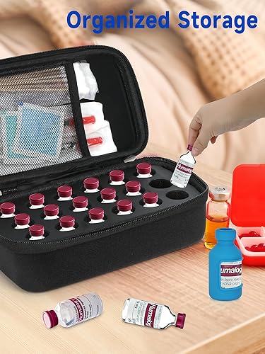 Miniatura 9 de Leng Ke Maletín de viaje para insulina  Enfriador de madicación de EVA mejorado para viajes con 2 paquetes de hielo aprobados por la TSA, estuche de