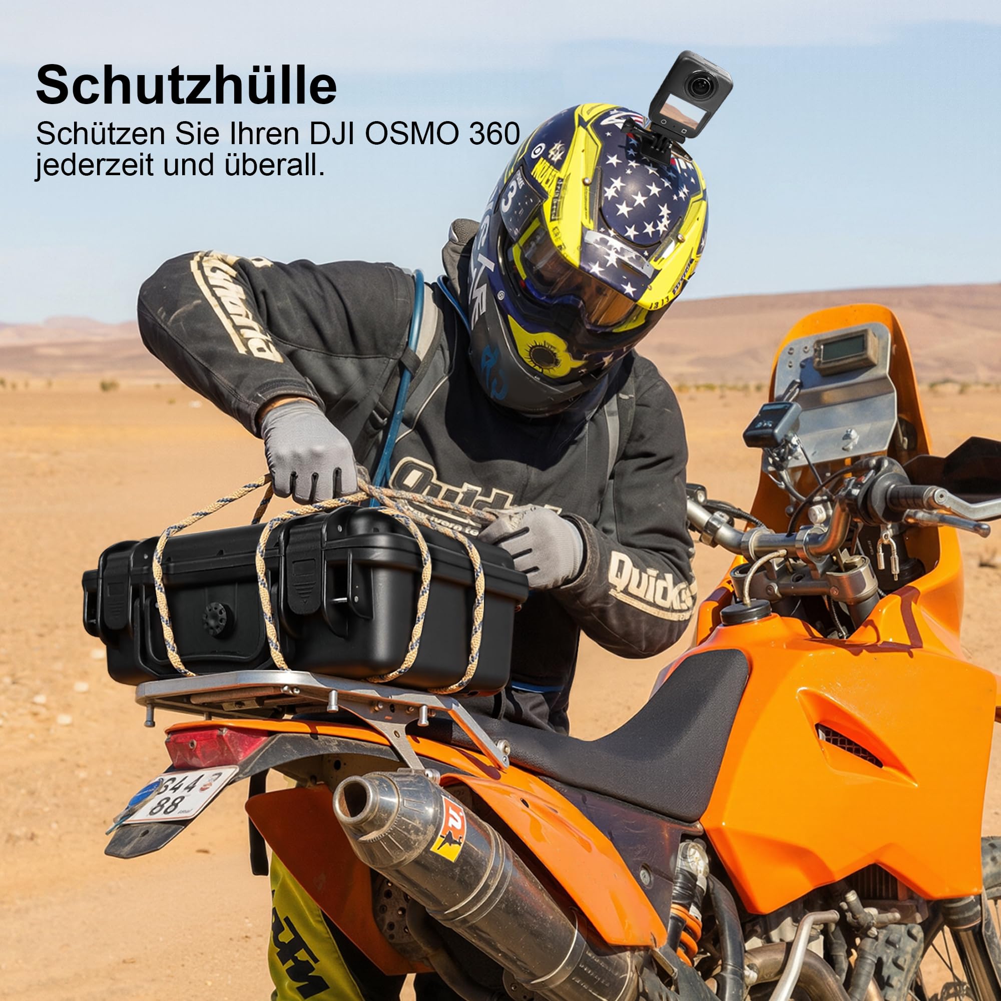 LEKUFEE Tragbarer Wasserdichter Hartschalenkoffer für DJI Osmo 360 Kamera, Adventure Combo, Vlog Kamera, Akku, Ladegerät, DJI Mic 3/2/Mini und weiteres Zubehör (Nur Reisekoffer)