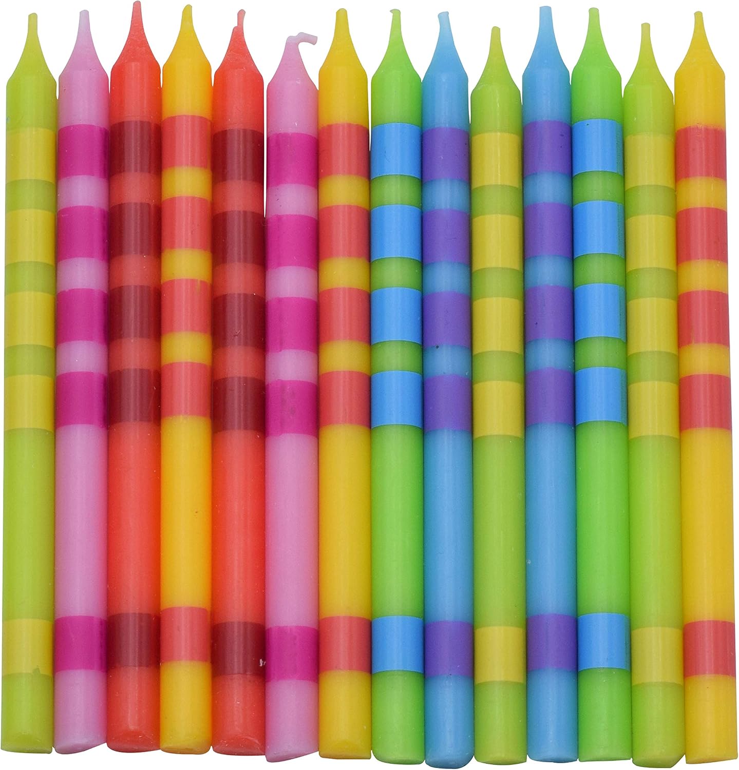 Dripless Chanukah Candles Standard Size - Two Tone Multi Colored Hanukkah Candles Fits Most Menorahs - Premium Quality Wax - 45 Count for All 8 Nights of Hanukkah - by Ner Mitzvah