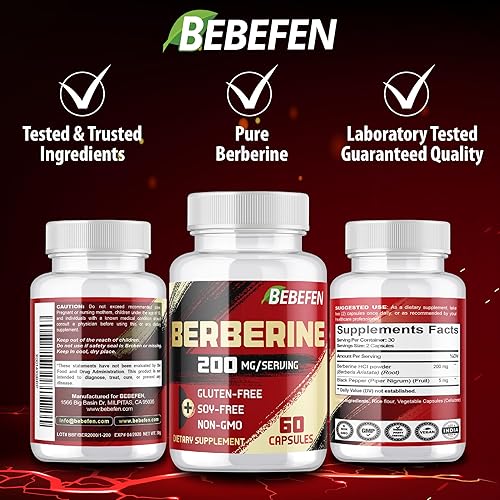 Miniatura 7 de Berberina HCL Suplemento 2000mg - Apoya el sistema inmunológico, la salud cardiovascular - Sin OMG | Sin gluten