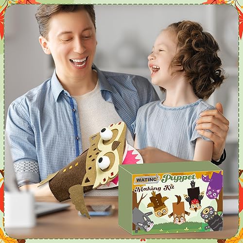 Vista 81 de WATINC Kit de 6 piezas de fabricación de marionetas de mano, calcetines de fieltro para manualidades, juguetes creativos de bricolaje para hacer tus