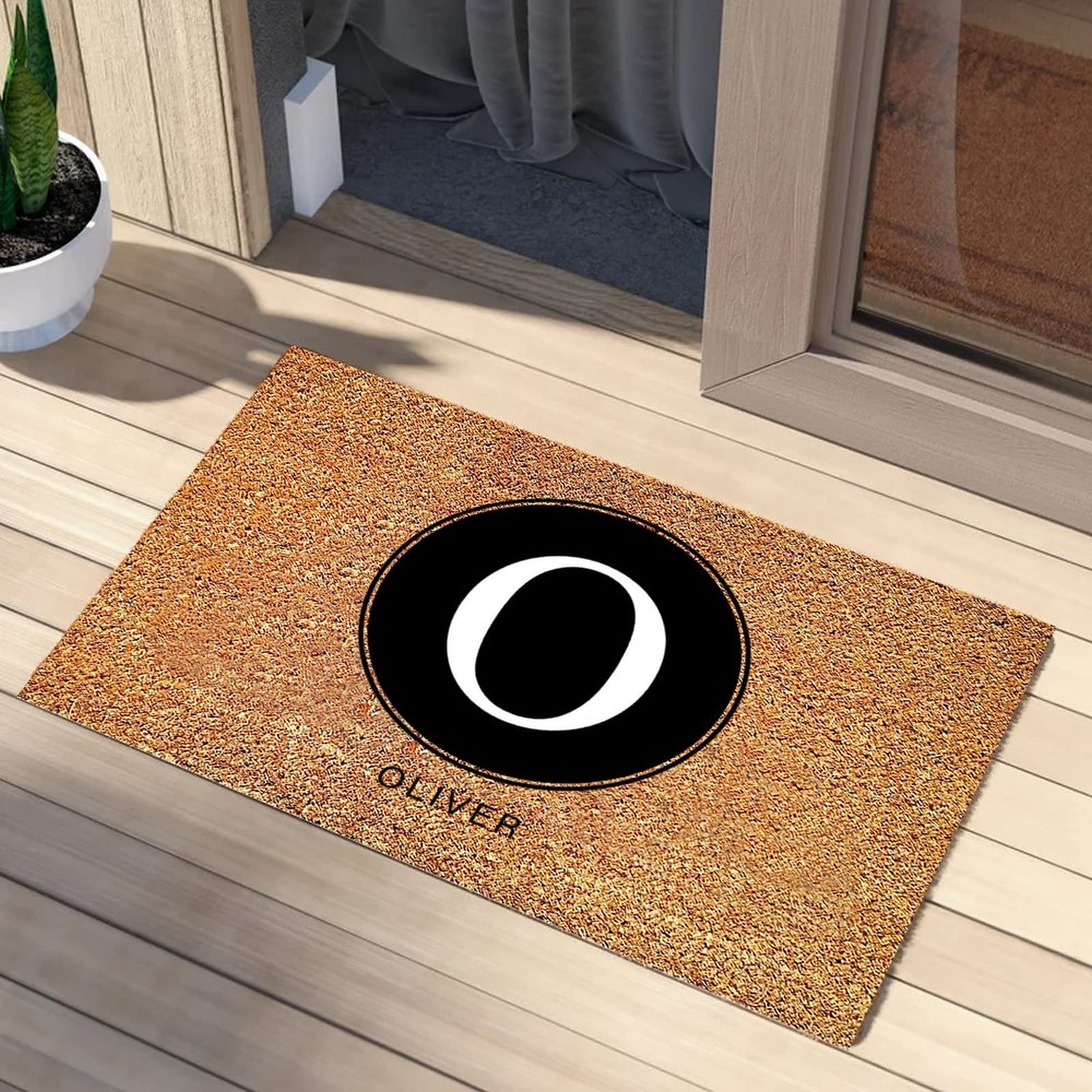 Paillasson fibre de coco O parfait pour sublimer l'entrée de votre maison