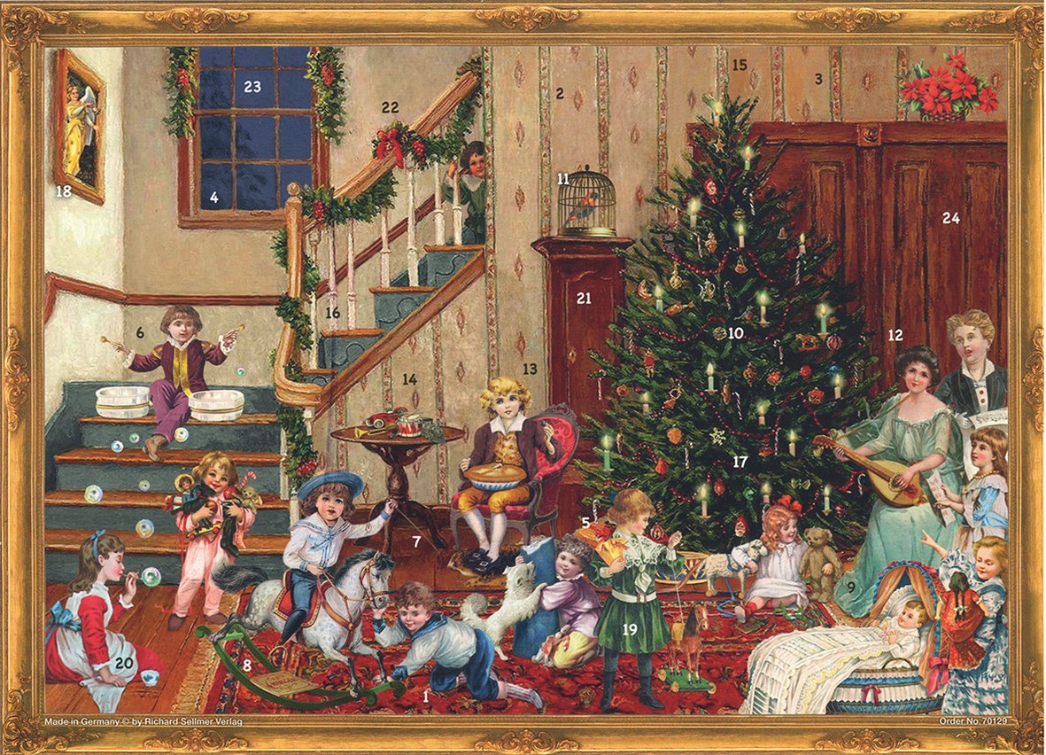Victorian Christmas Livingroom - German Advent Calendar