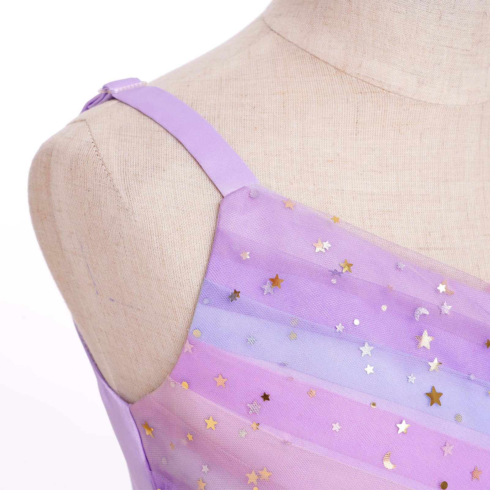Vestido largo plisado de princesa para niñas, vestido largo para boda, dama de honor, graduación, vestido de baile, vestido bordado de encaje floral, elegante vestido con cuello en V, Morado (, 11-12