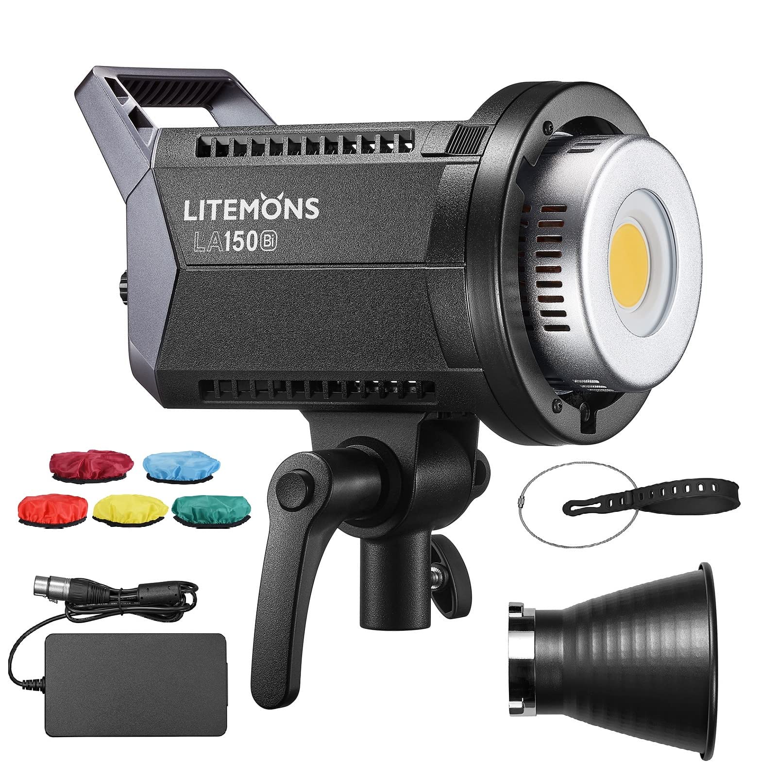 黒い、電動バランス、ボ➖ドLEDライト付き NANLUX Evoke 900C LED RGBLAC スポットライト (キャリーケース付き