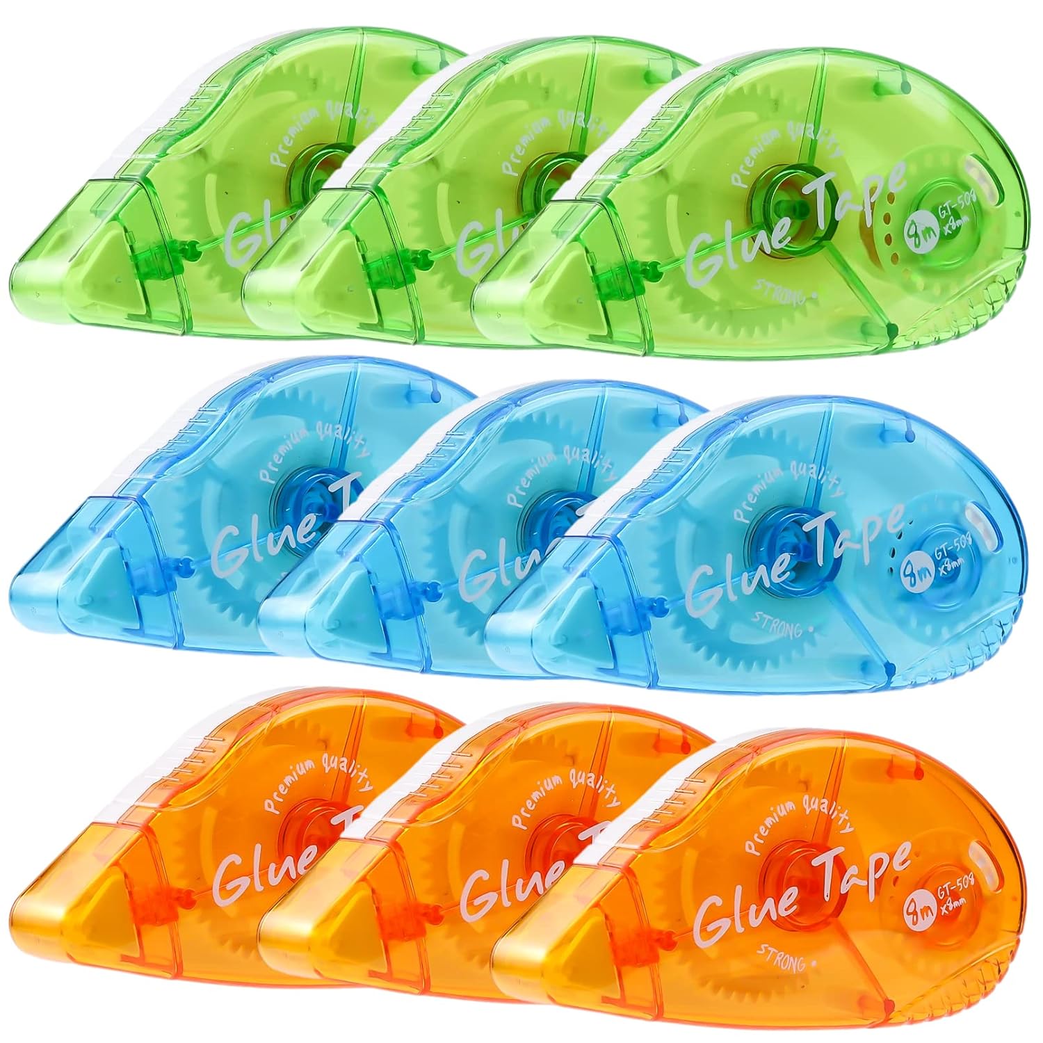 9 Pack Double Sided Tape Roller,Scrapbook Adhesive Tape