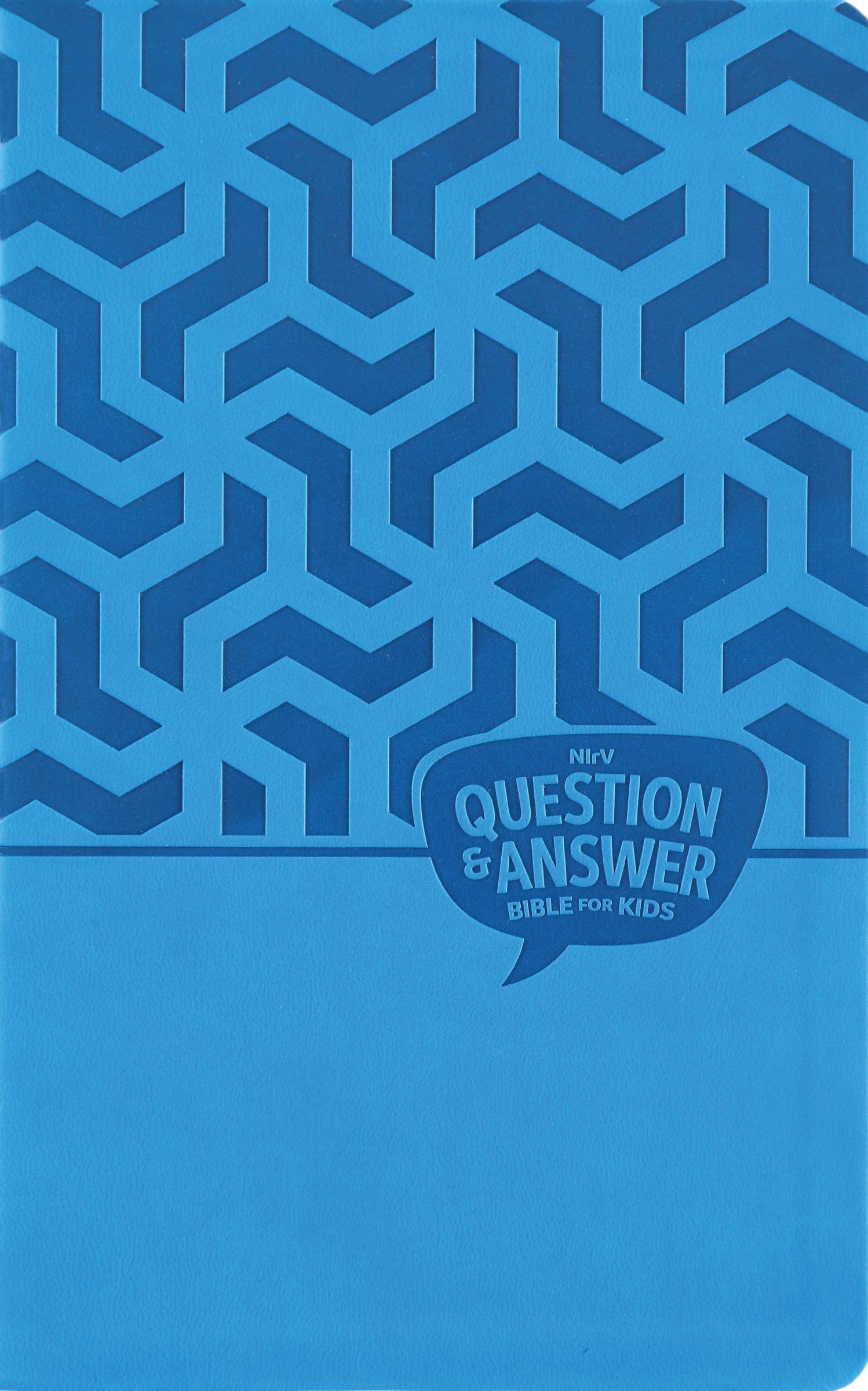 NIrV, Question and Answer Bible for Kids, Leathersoft, Blue, Comfort Print: Answers to 1,000 Questions Kids Ask About God, Faith, and the Bible