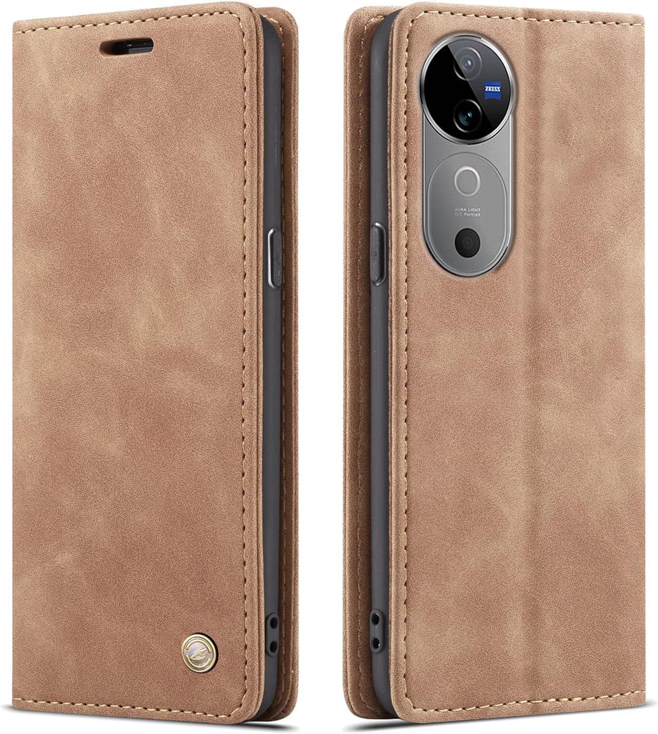 ClickCase for vivo V40 5G Sheepskin Series Faux Soft Leather Wallet Flip Case Kick Stand with Magnetic Closure Lightweight Slim Flip Cover for vivo V40 5G (Mauve Red) (B0DCNH6849) Amazon Price History, Amazon Price Tracker