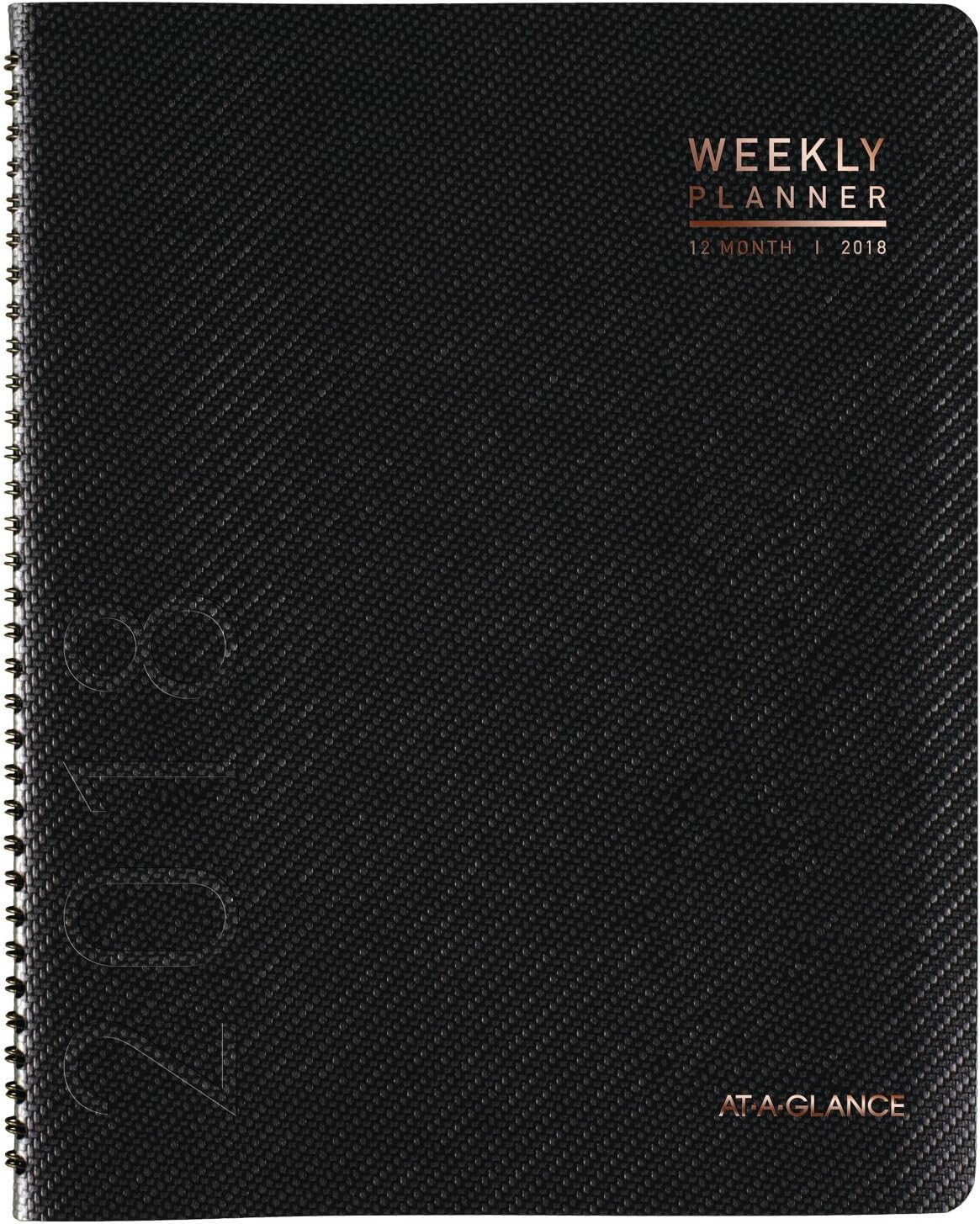 AT-A-GLANCE 70950X45-18 Weekly/Monthly Appointment Book/Planner, January 2018 - December 2018, 8-1/2" x 11", Contemporary, Graphite (70950X45)