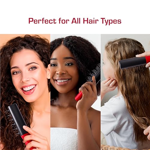 Miniatura 5 de RED by Kiss Cepillo desenredante para adultos y niños, desenredante de cabello para cabello rizado, natural, afro, ondulado, se desliza a través de