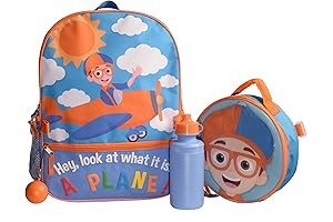 Official Blippi Pre-school Backpack 4-Piece Set