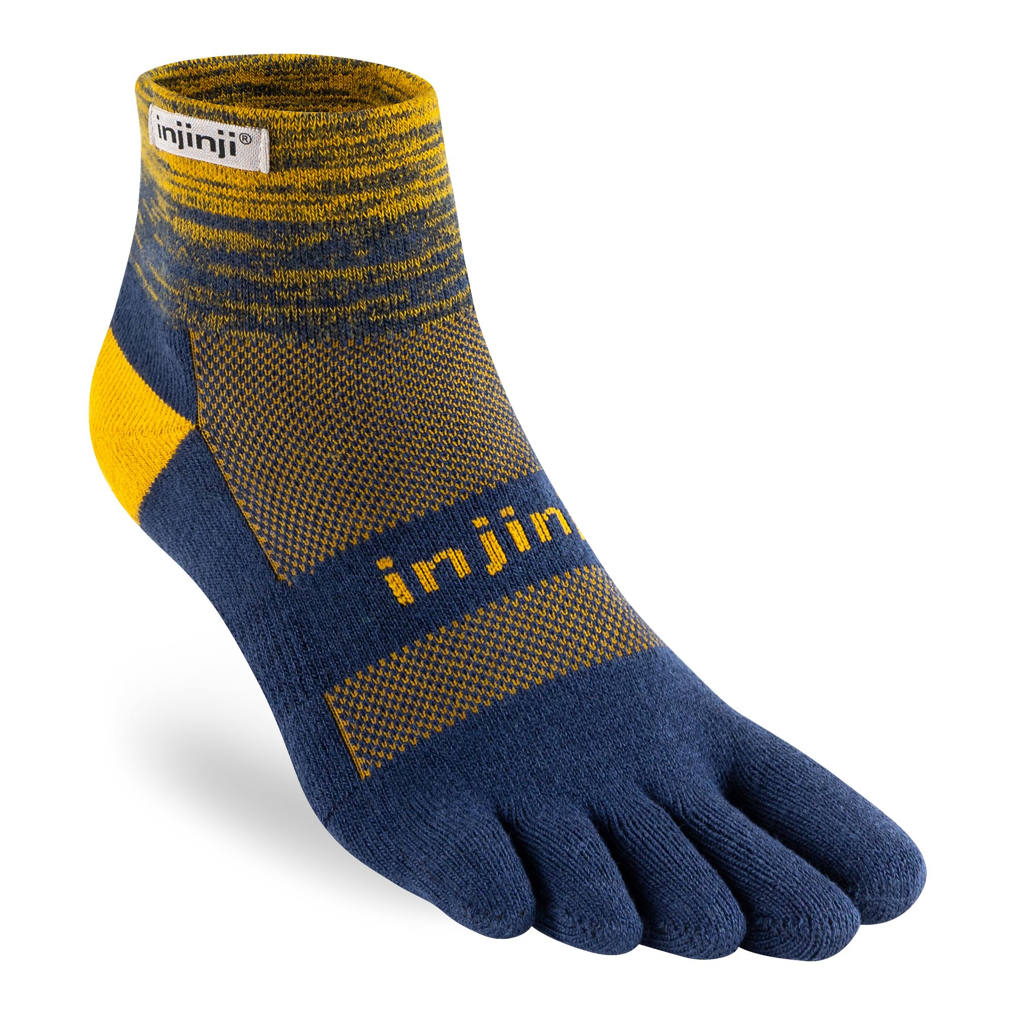 Mid Weight Mens Trail Run Mini-Crew Toe Socks -