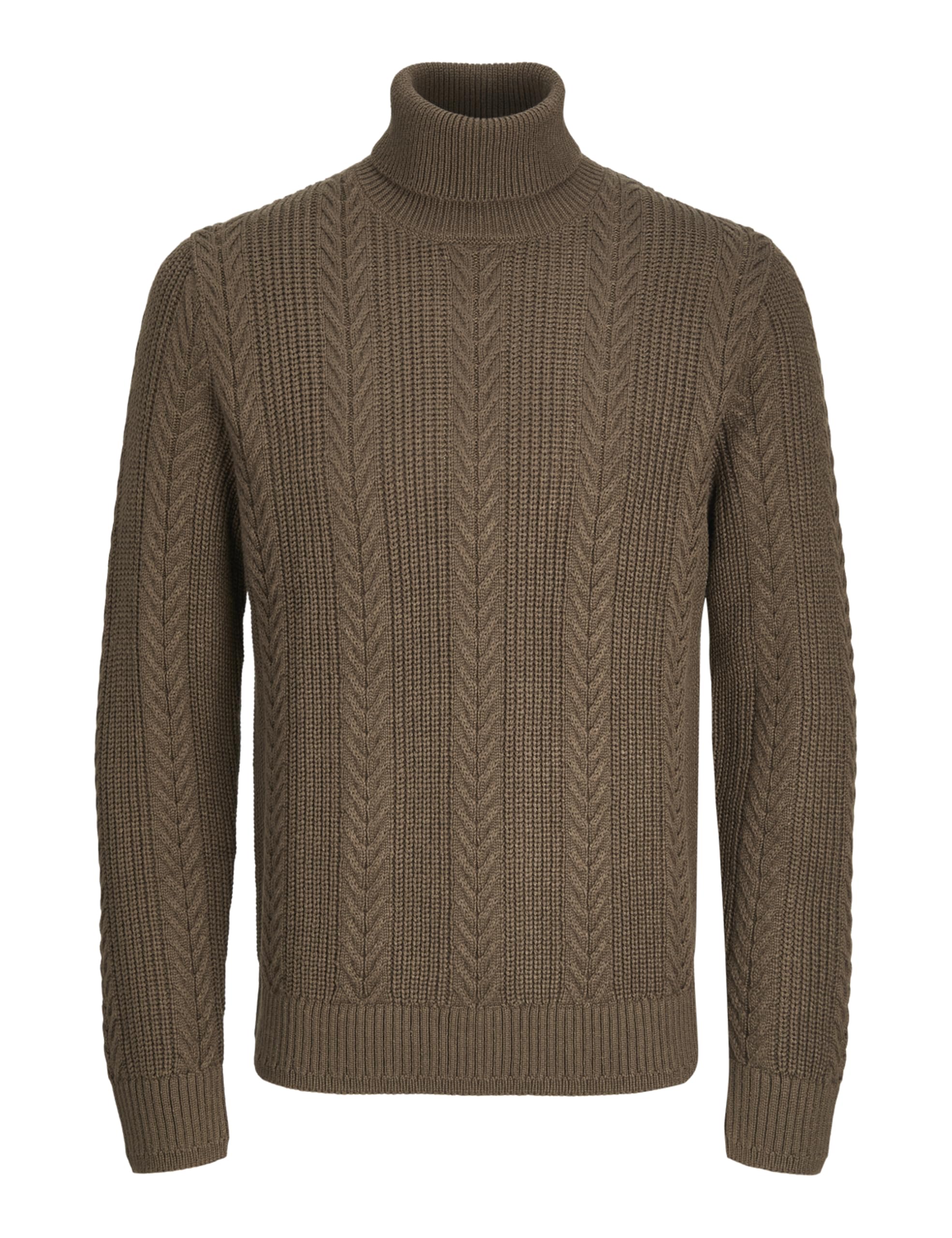 JACK & JONES Jcocipher Knit Roll Neck, Slate Black, S