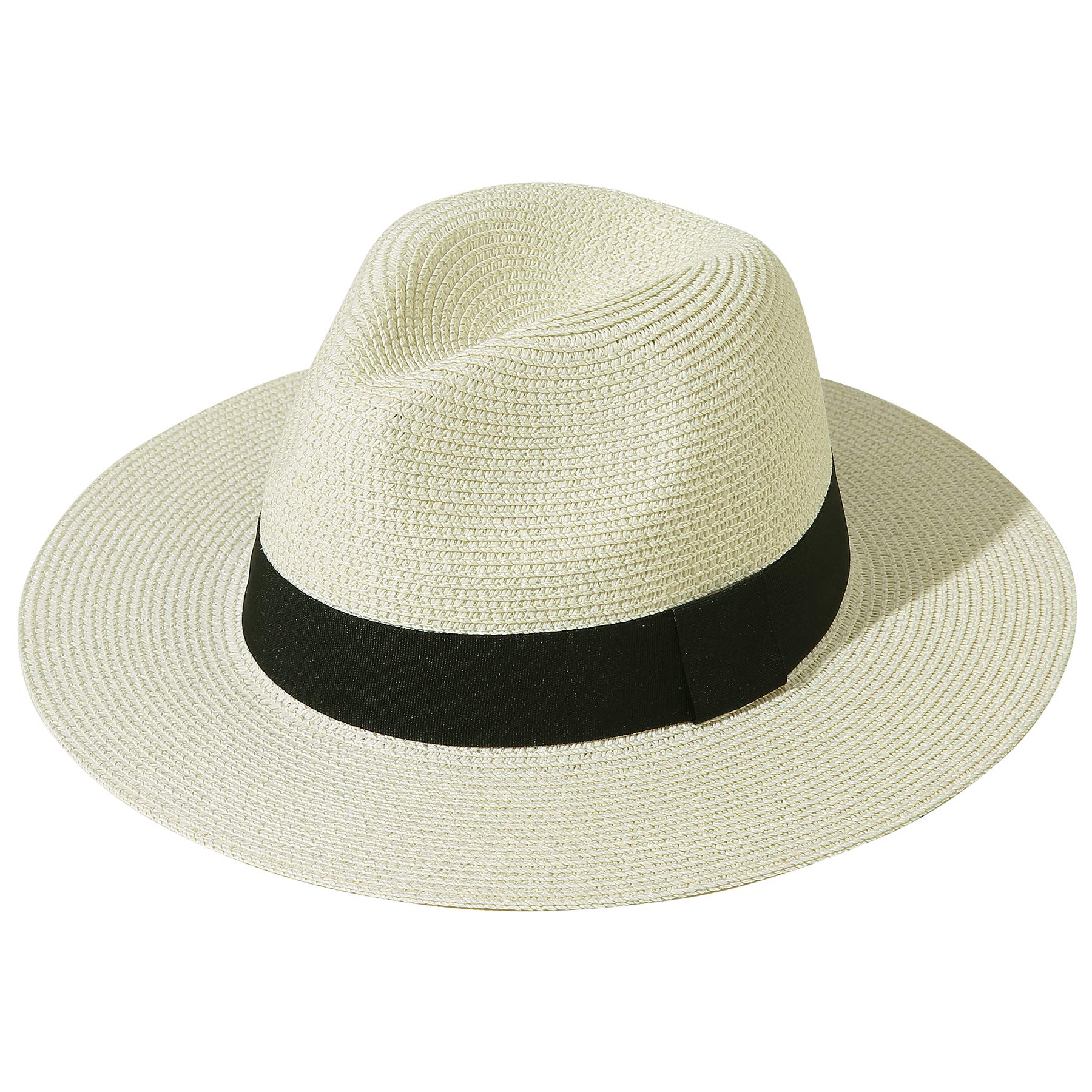 JOYEBUY Womens UPF50 Foldable Summer Straw Hat Wide Brim Fedora Sun Beach  hat