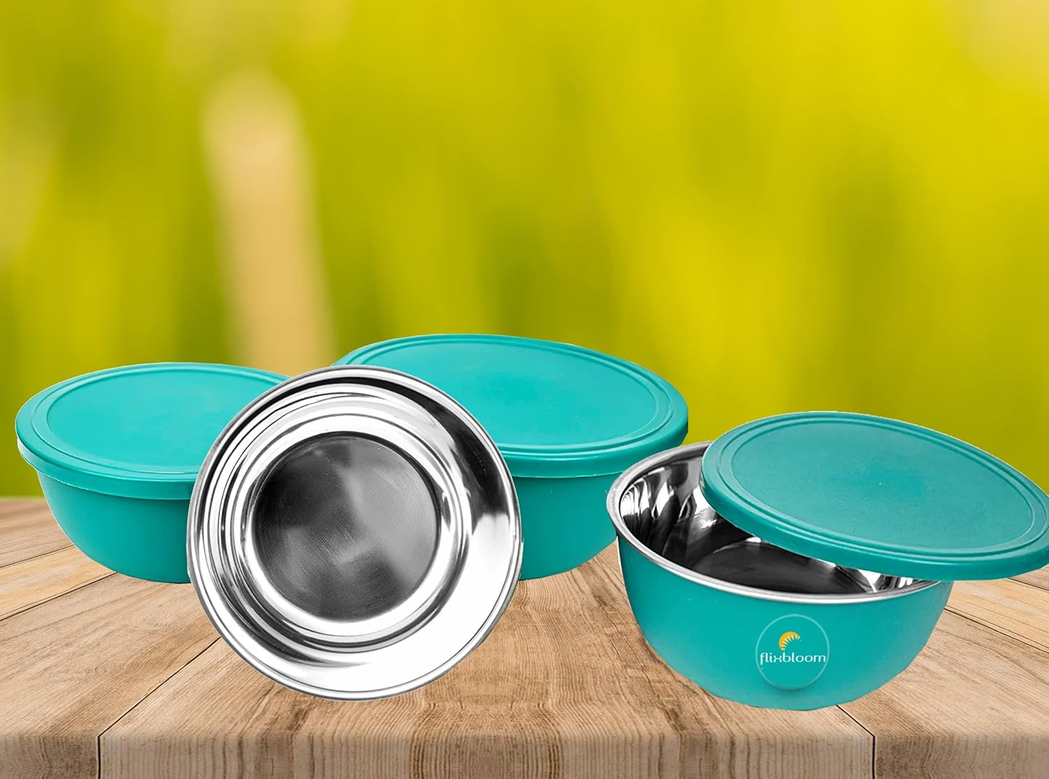 Buy FLIXBLOOM Perfect Combo Microwave Bowl Sets, Serving Bowl, Flora Stainless Steel Serving