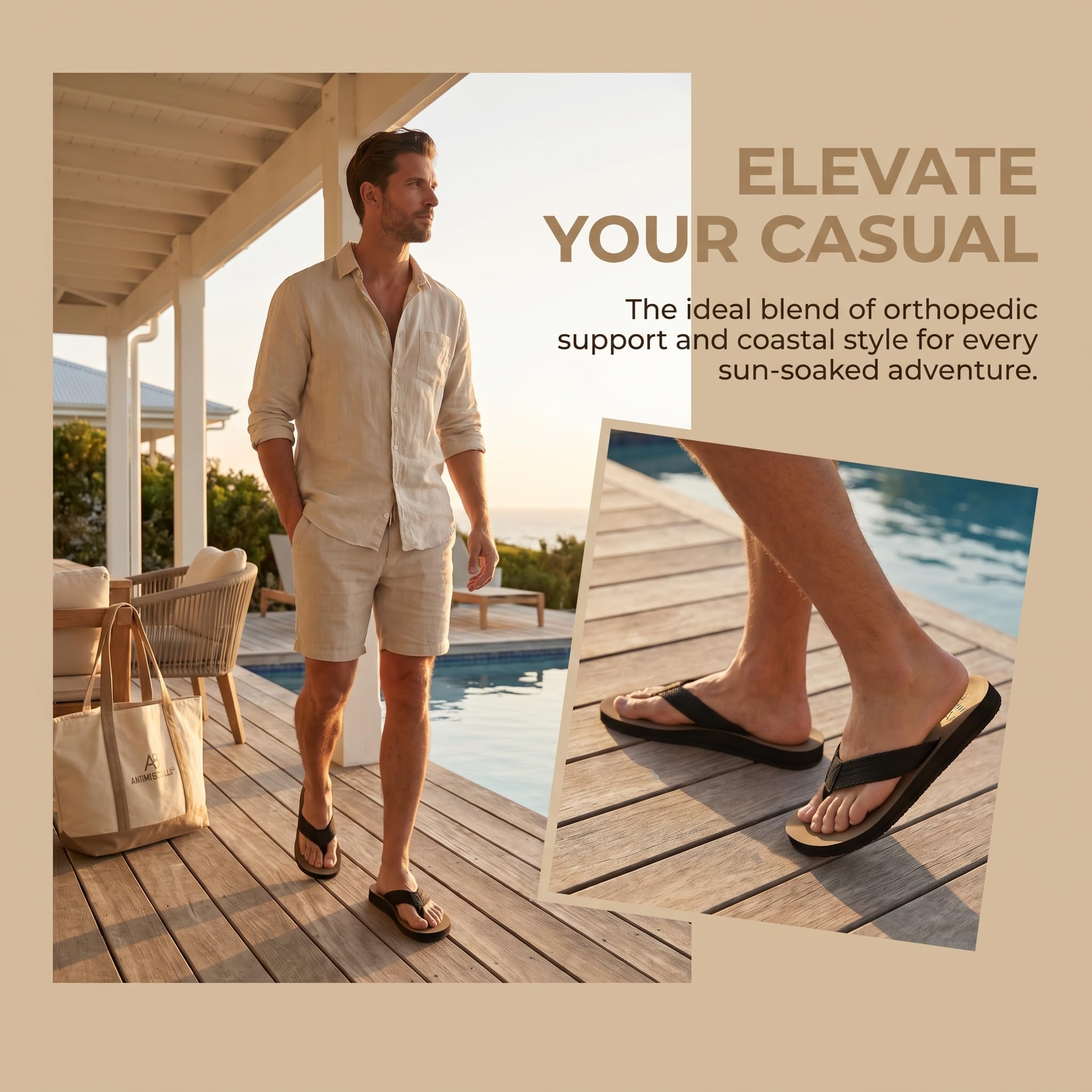 AX BOXING Tongs Homme Antidérapantes Flip Flop été Chaussures de Plage Piscine Sandales EU41-46
