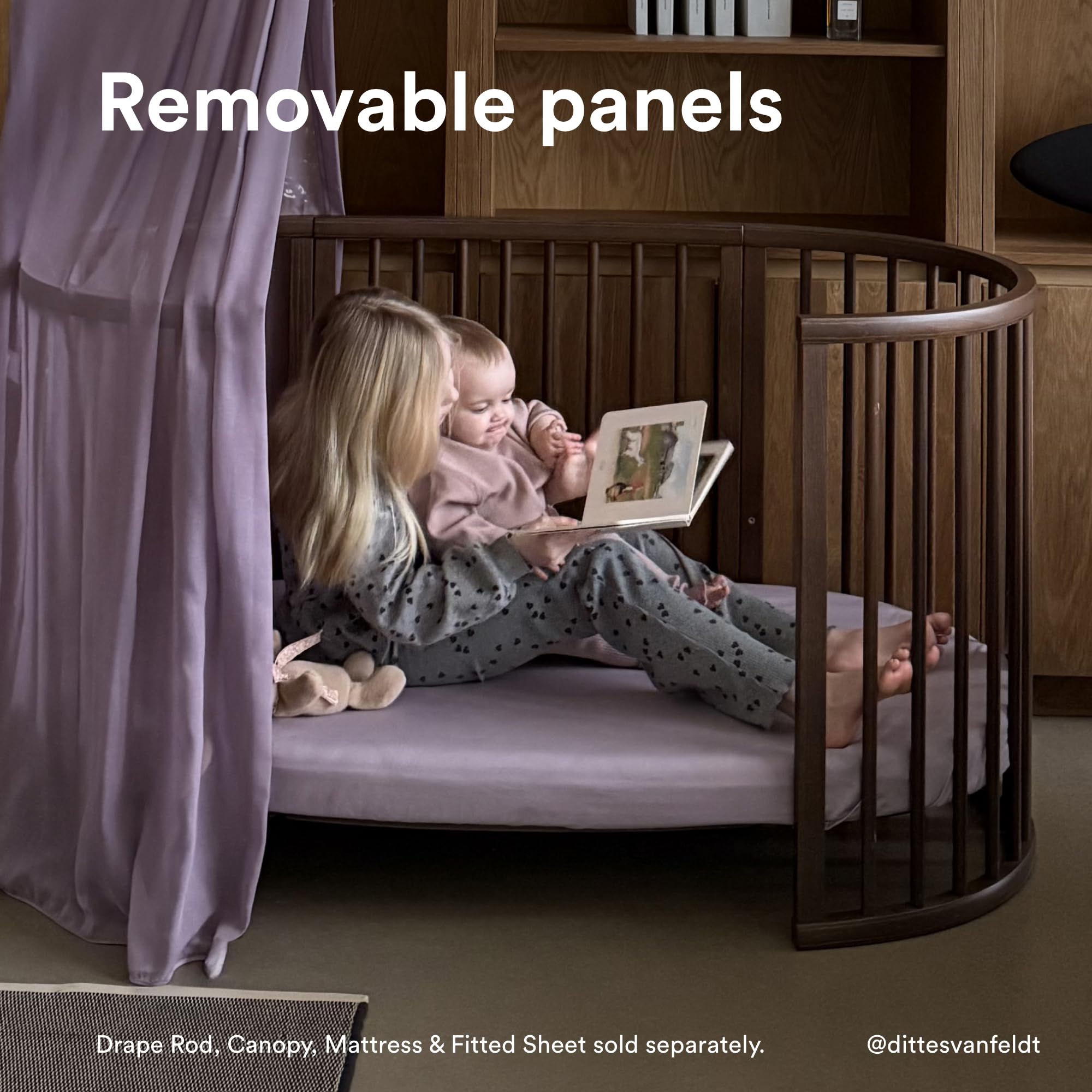 Amazon.com : Stokke Sleepi Bed V3, Warm Brown - Suitable for Ages