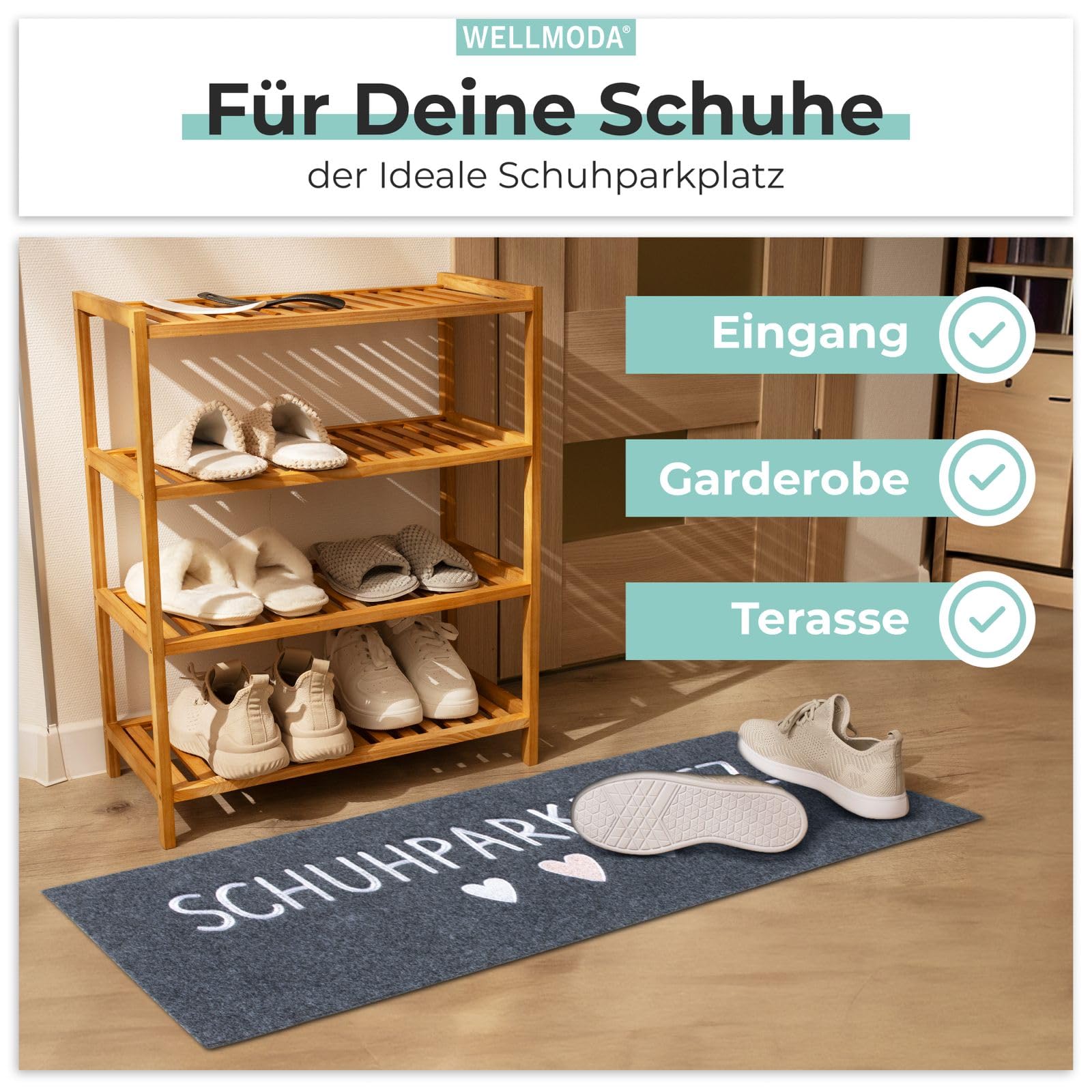 Paillasson De Parking Pour Chaussures 100 X 35 Cm, Antidérapant, Anti