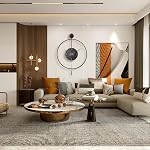 Pytha Sight Large Modern Decorative Pendulum Wall Clocks Oversized,34.6×24 Inch Big Black Minimalist Arabic Numeral Dial Wall Clocks with Walnut Pointers for Home Decor,Office,Dining Room