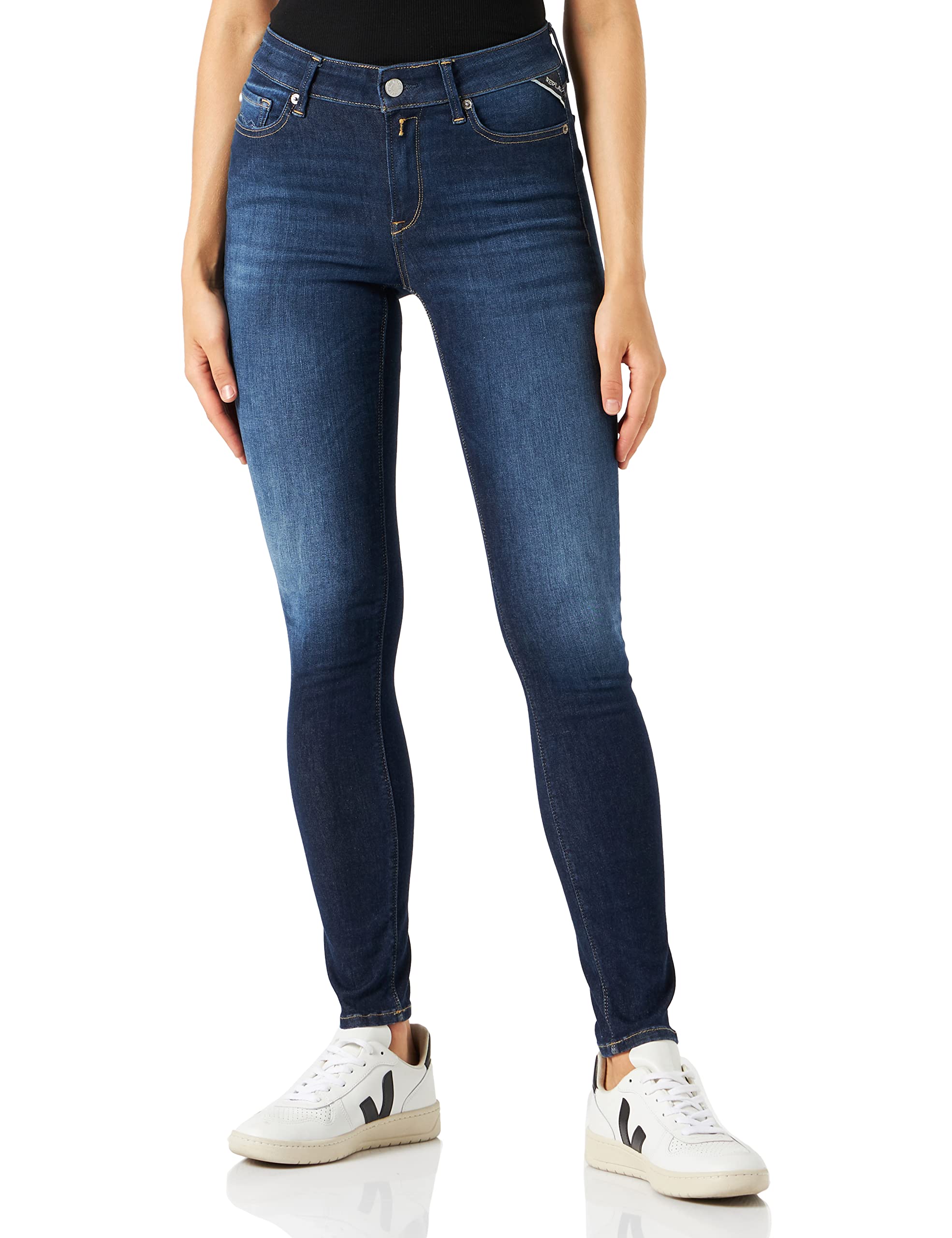 Replay Women's 007 Dark Blue Luzien Recycled Jeans, 27W X 30L