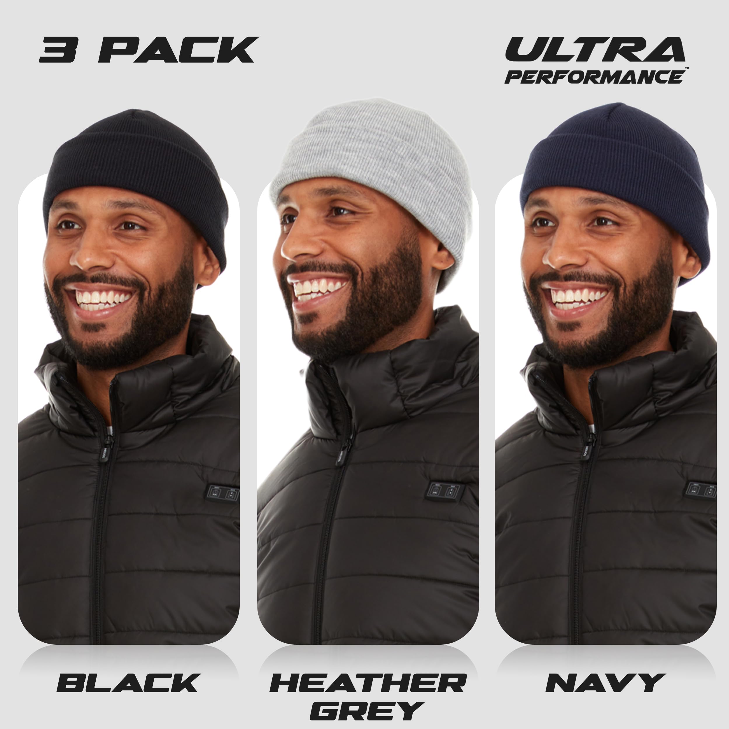 Ultra Performance 3-pak czapki zimowe dla mężczyzn i kobiet męskie i damskie czapki z czaszką czapki czapki