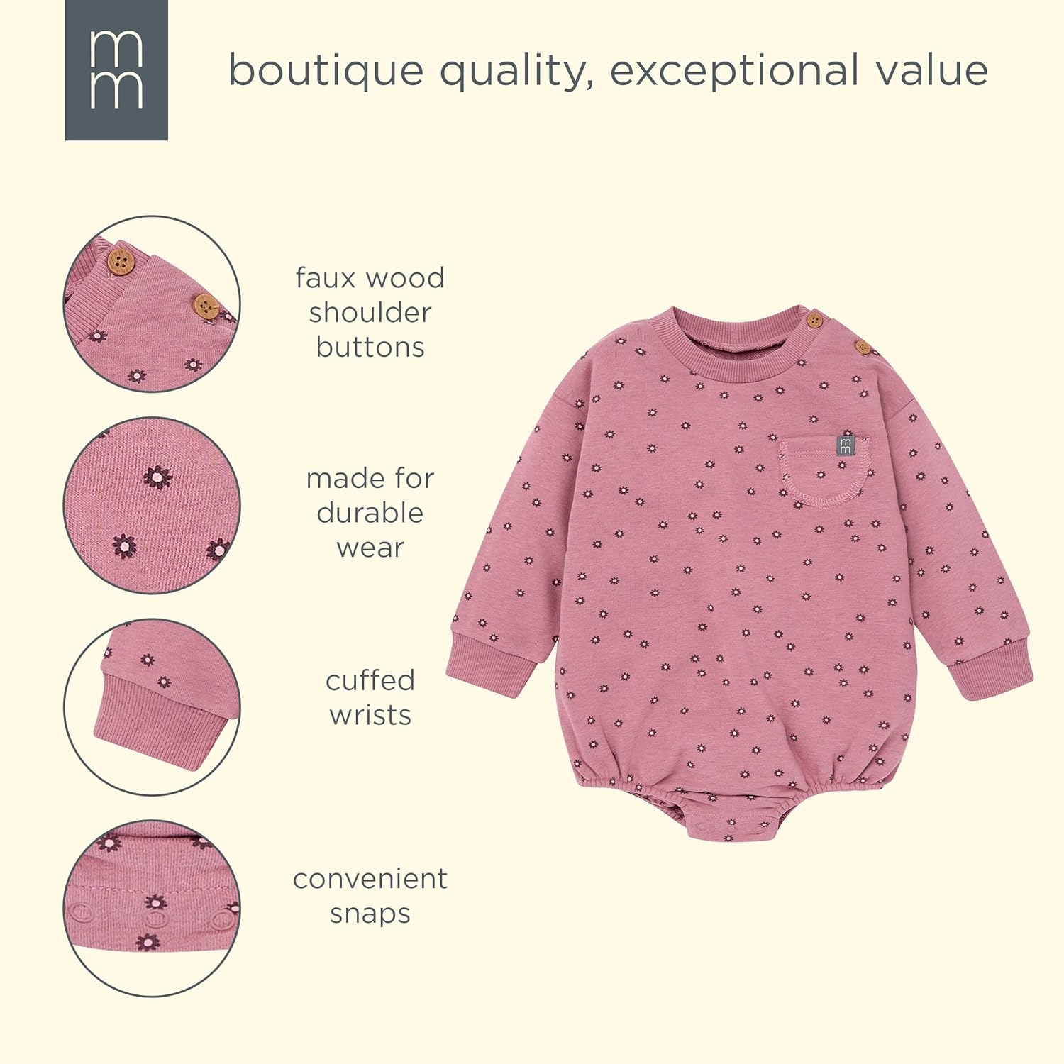 Modern Moments by Gerber unisex-baby Bubble Romper - Image 6