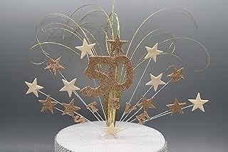 18th 21st 30th 40th 50th 60th 70th 80th 90th Personalised Birthday Cake Topper Stars Hearts on Wires Fireworks Explosion Cake Spray Decoration Any Age Any Name Any Colour/Colours 010