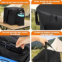 Vista 5 de Hisencn Camping Stove,2 Burner Propane Stove,20000 BTU/h Camping Cooking set Includes Frying Pan,Kettle and Pot,Adjustable Burners & Piezo