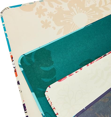 Miniatura 3 de Cuaderno de espiral de flores, 8.5 x 6.4 pulgadas, 160 páginas, diario a rayas para universidad de negocios con bolsillos interiores y