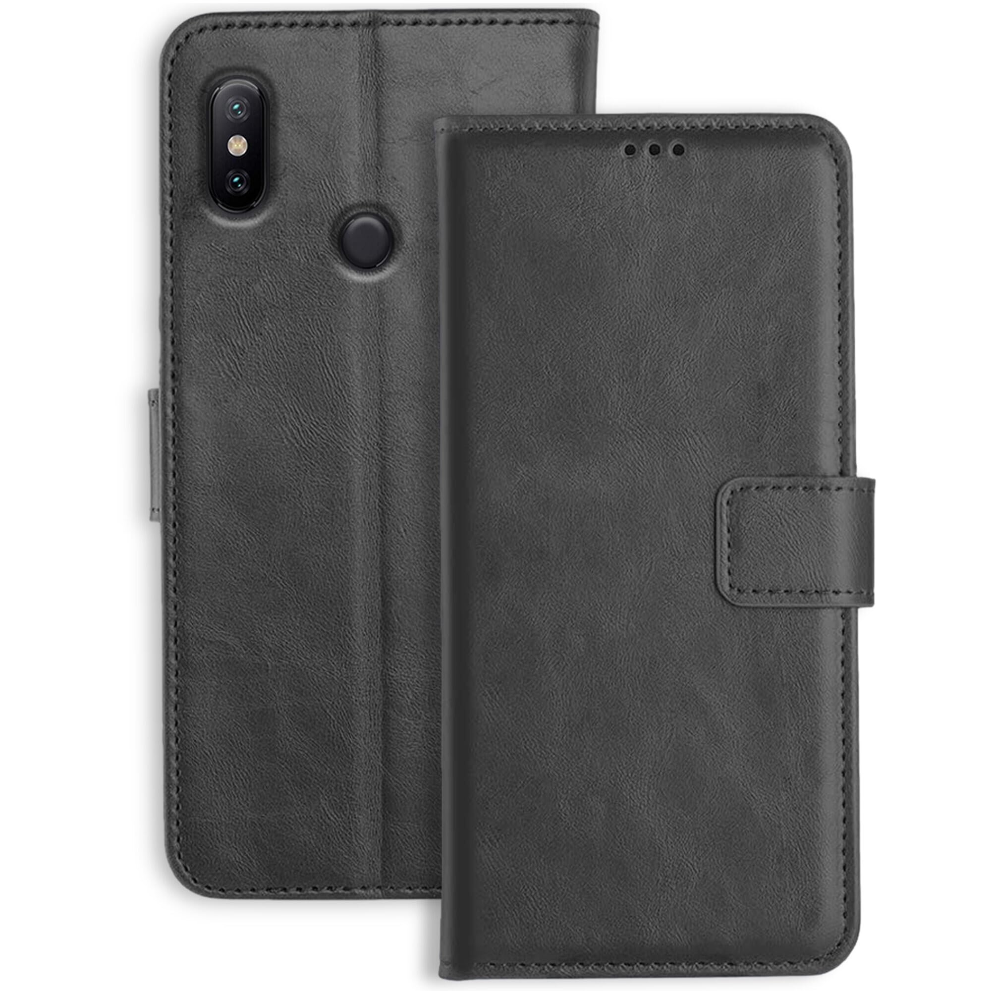 Orosky Mi A2 Leather Flip Cover | Shockproof | 360 Protection | Wallet Style Magnetic Closure Back Cover Case for Mi A2 (Black) (B092JQ8N9F) Amazon Price History, Amazon Price Tracker