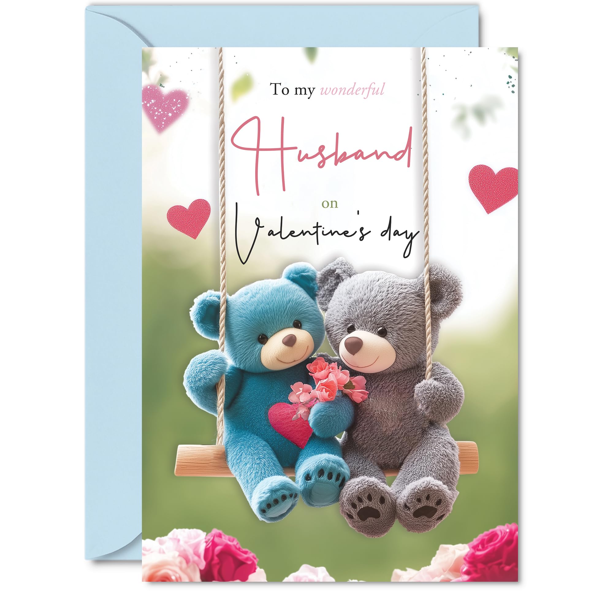 Husband Valentines Day Card - Be By Your Side - Happy Valentines Card for Husband from Wife Partner, A5 Valentine Greeting Cards