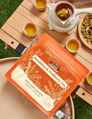 Miniatura 6 de Bolsas de té orgánicas de raíz de diente de león y Wolfberry Detox - Apoyo a la salud del hígado y los riñones, 15 bolsas compostables de fibra de