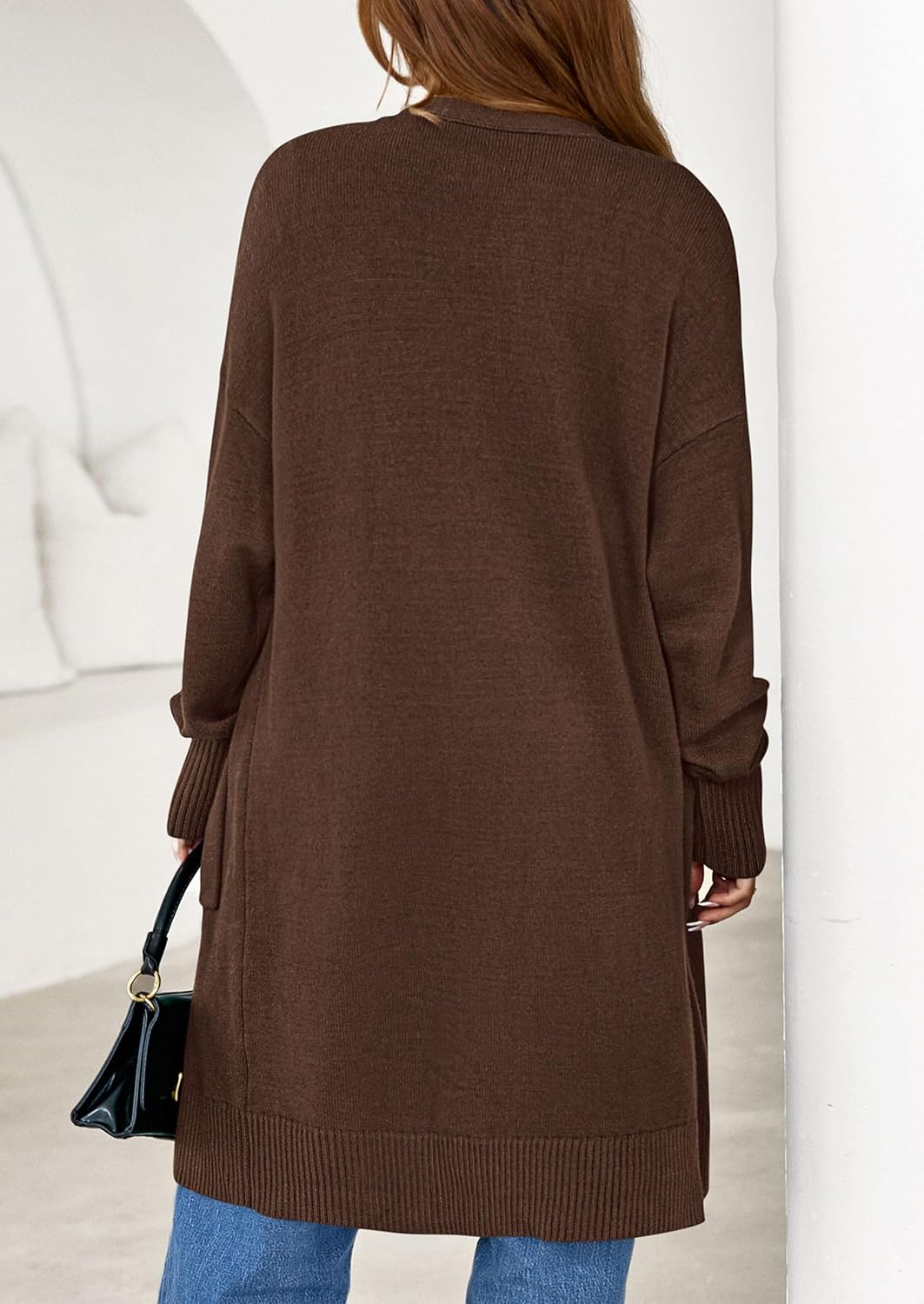 PRETTYGARDEN Women's Long Oversized Cardigans 2026 Fall Trendy Long Sleeve Open Front Chunky Sweater Knit Winter Clothing - Image 5