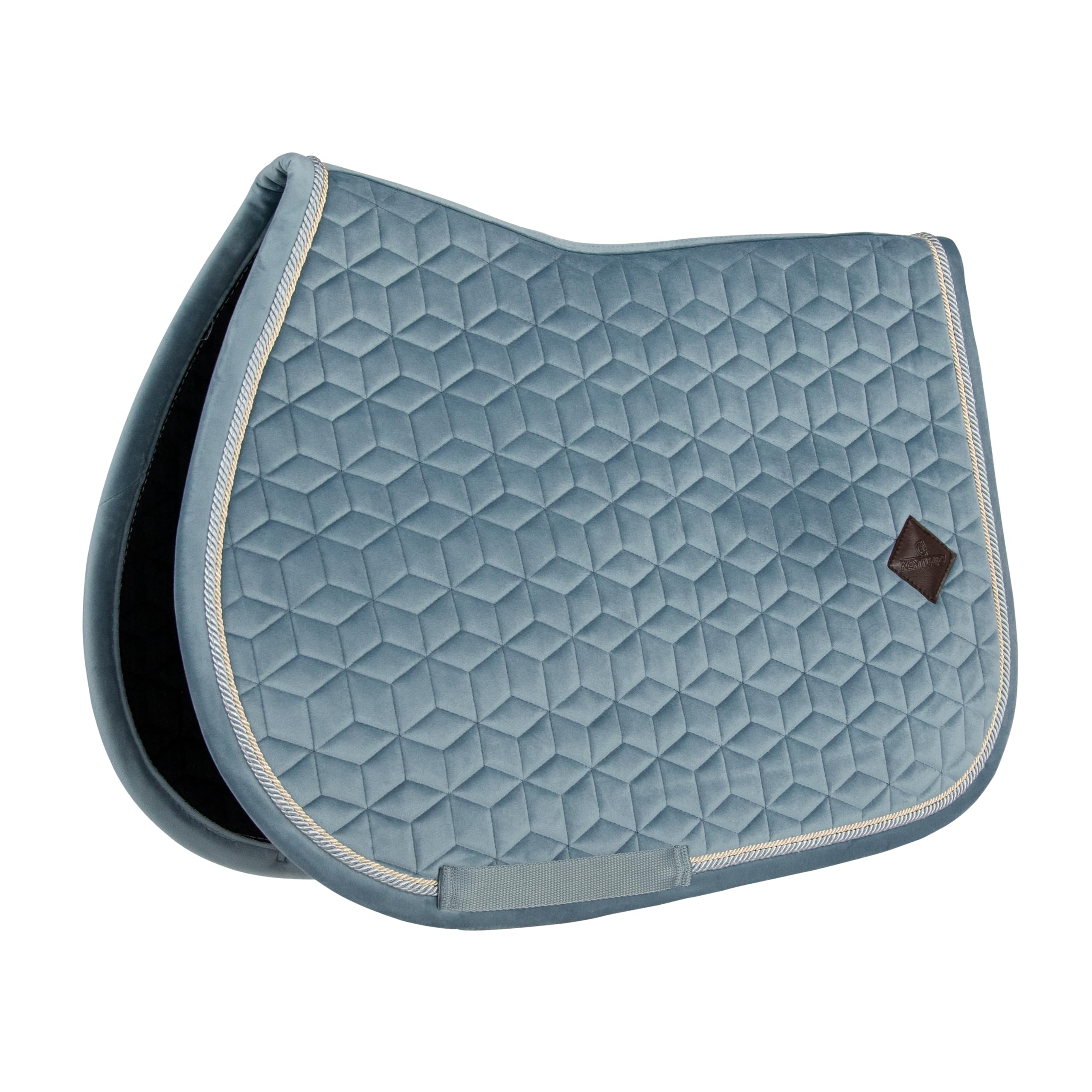 Tapis de selle PONY - Bleu clair - Velours - Saut d'obstacles