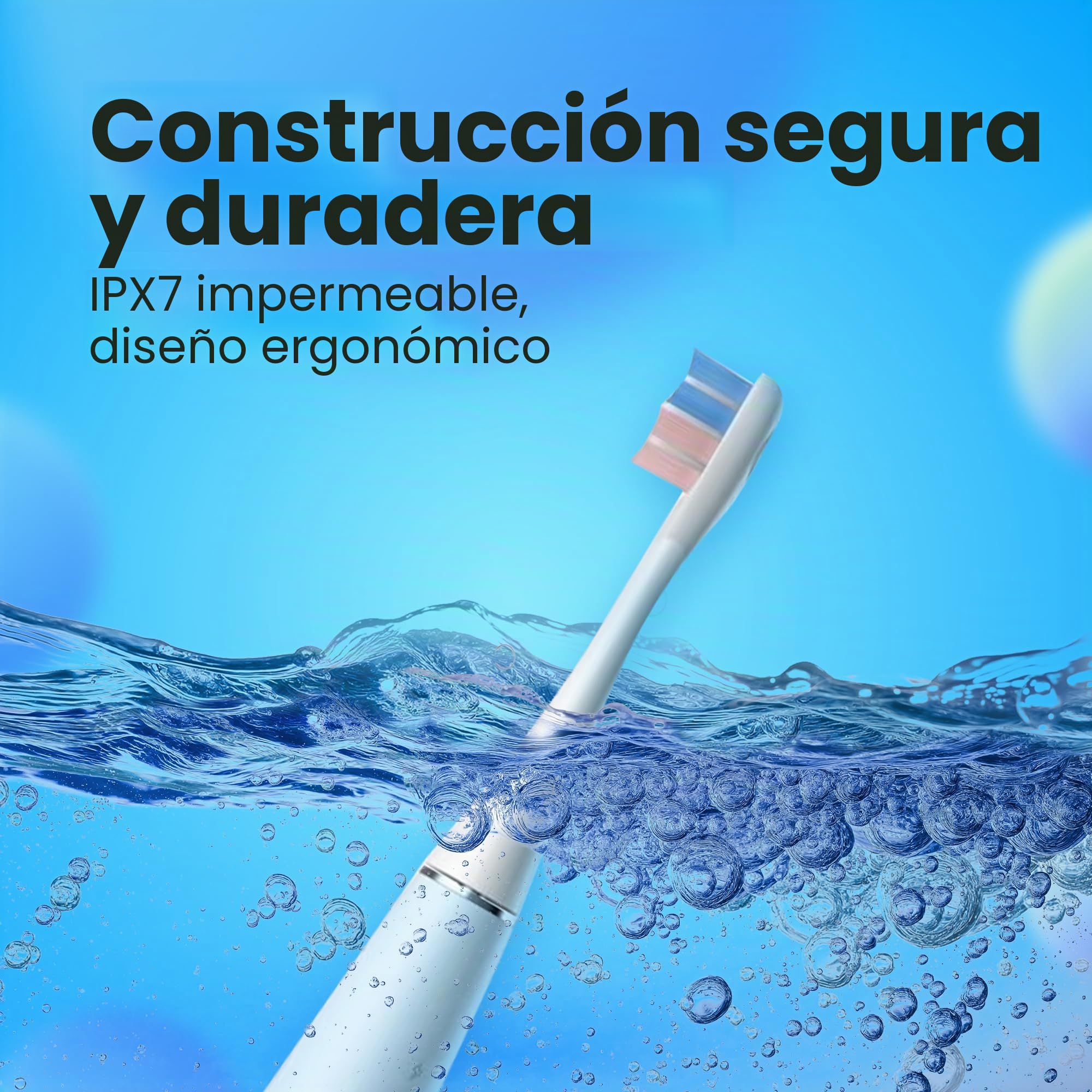 Oclean Cepillo de dientes eléctrico sónico para niños, cerdas suaves aptas para niños, cepillado ultra silencioso, temporizador integrado de 2 minutos, impermeable IPX7, para mayores de 5 años (azul)