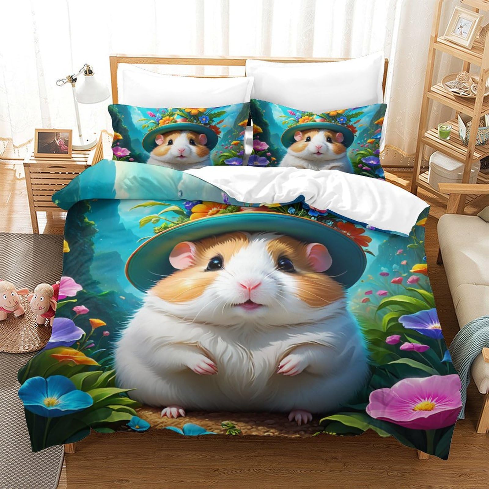 Housse de couette hamster imprimé 3D pour réveiller la déco d'une chambre d'amis