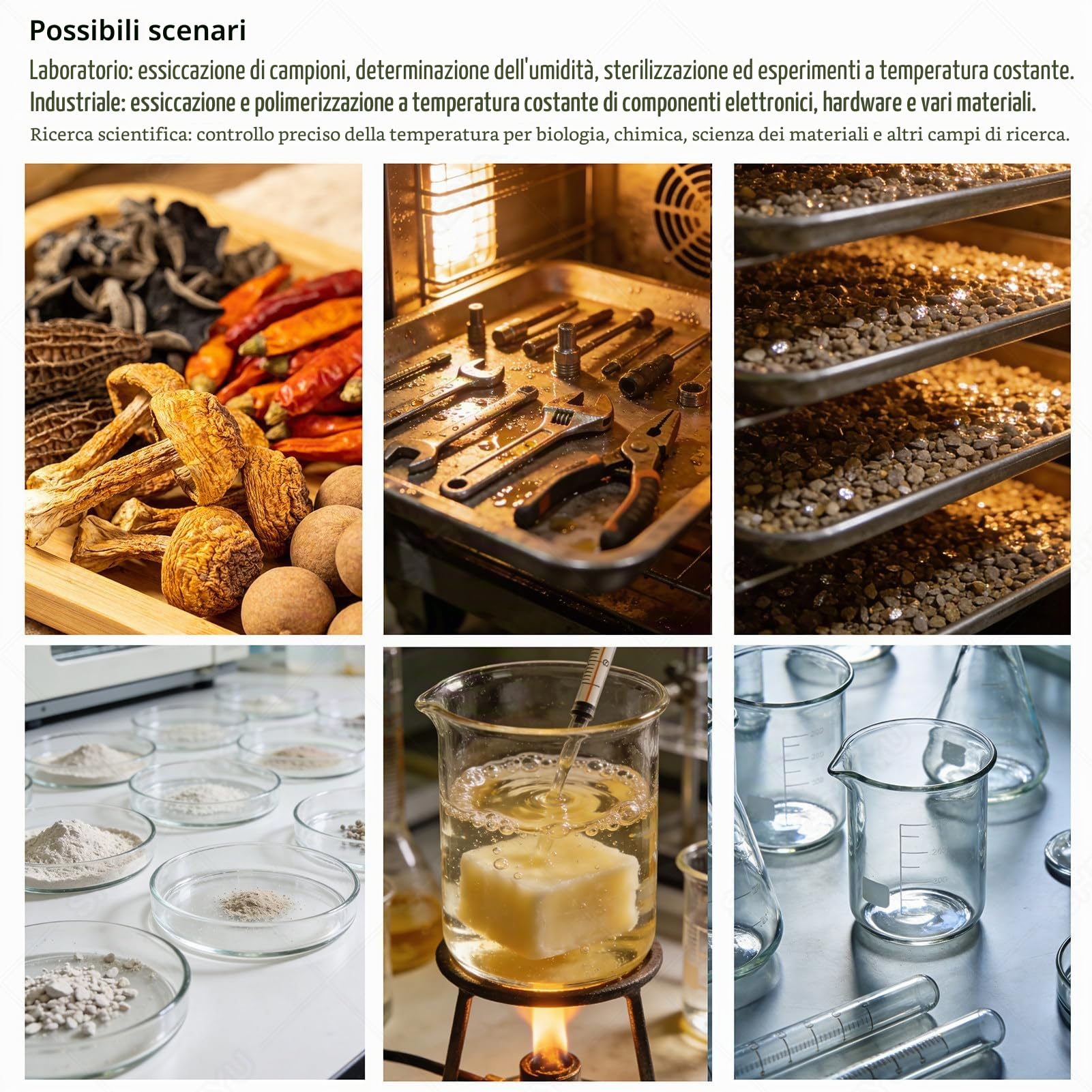 Forno Elettrico da Laboratorio,Forno per Trattamento Termico,Forno di Essiccazione a Convezione d'Aria,Temperatura Massima 300°C,Temperatura Costante per Essiccazione in Piccoli Lotti 16L