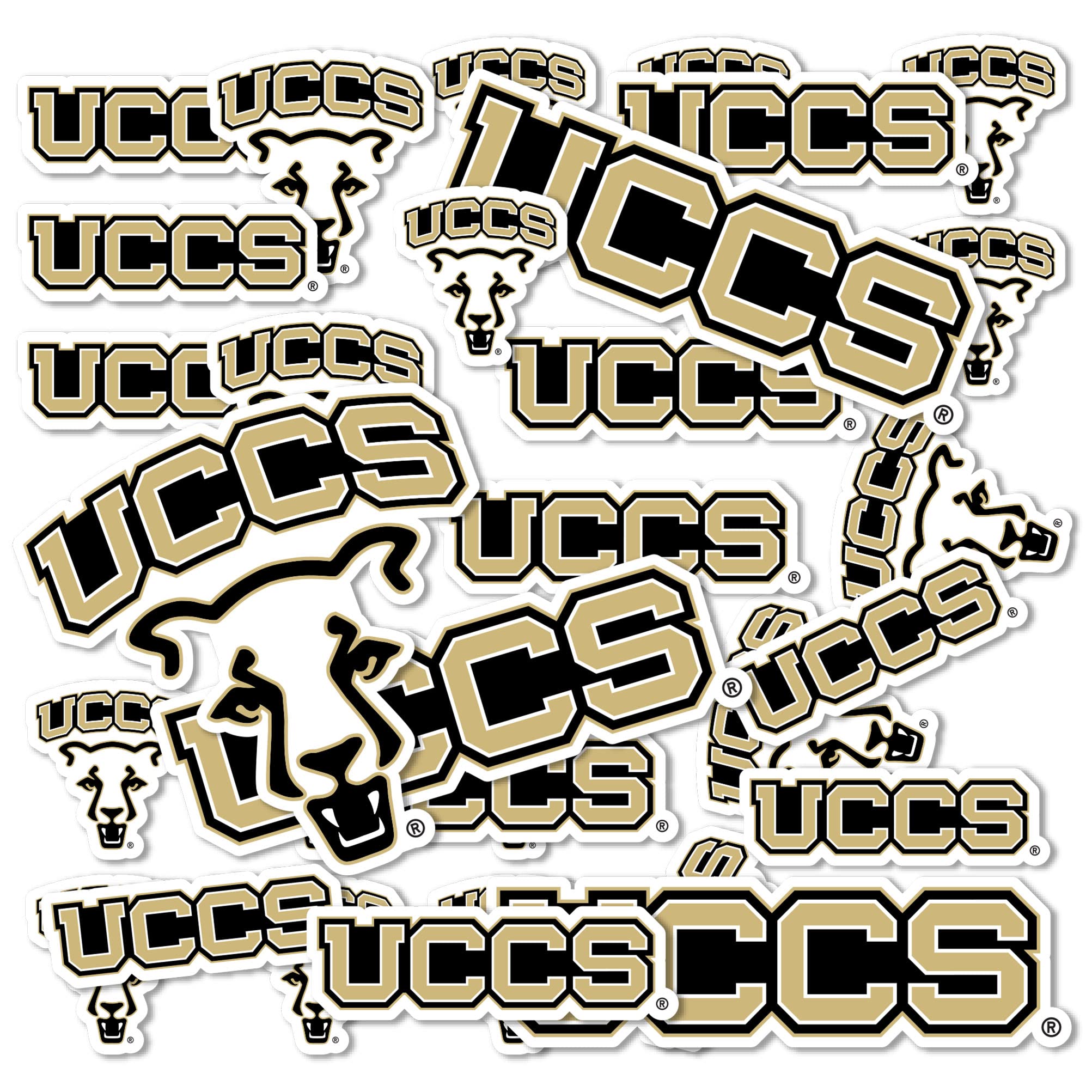 University Of Colorado Colorado Springs NCAA Sticker Sheet - Officially Licensed Vinyl Decals For Laptop, Car, Water Bottle