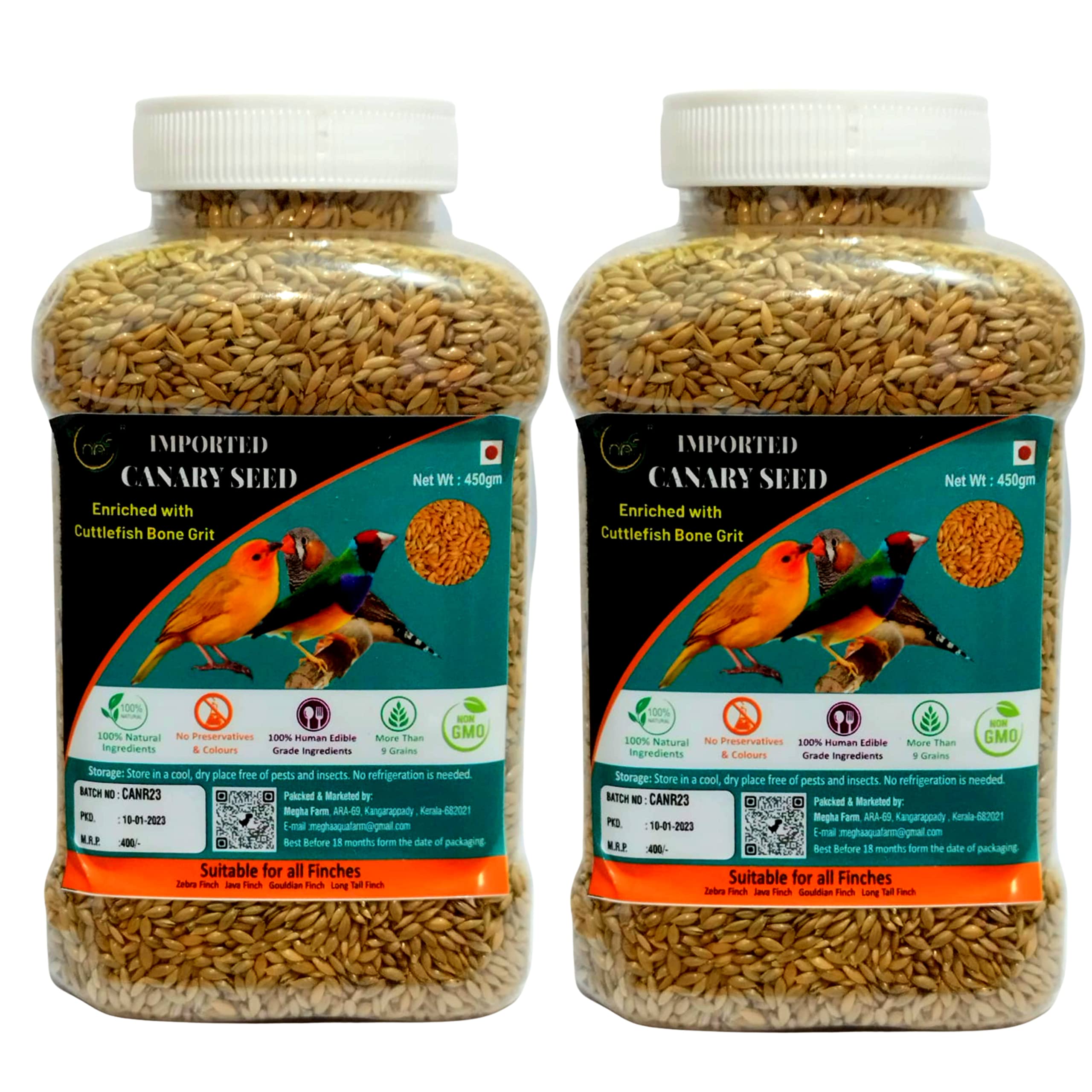 Bird Feed Canary Seed,Bird Feed for Pigeons, Finches, Doves, Cockatiels, Imported Canary Seeds Enriched with Cuttlefish Bone Powder (900)-image-10