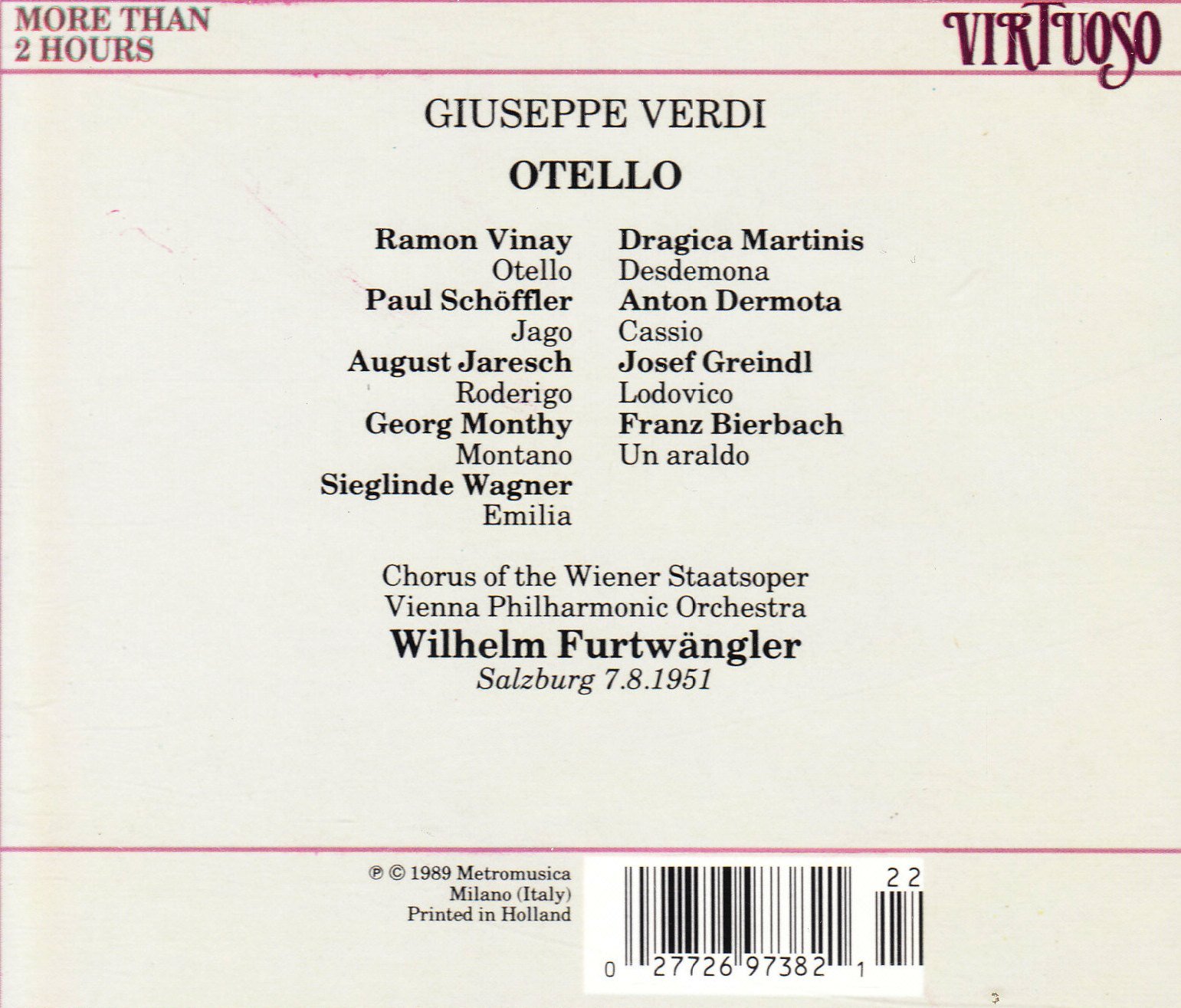 Verdi Otello (UK Import)