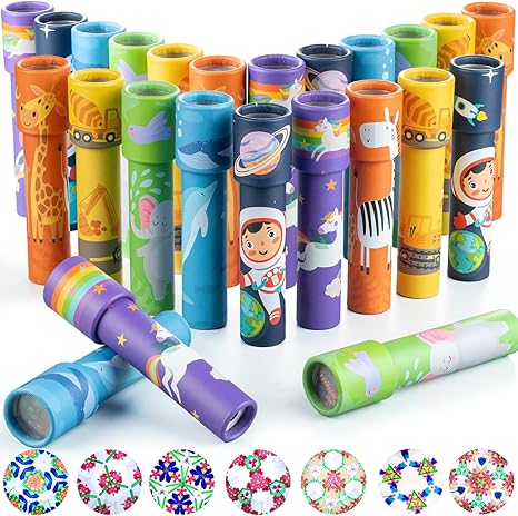 24PCS Classic Kaleidoscope - Return Gifts for Kids Birthday, Retro Educational Kaleidoscopes Toy, Party Favor, Gift Bag Filler, School Carnival Prize and Stocking Fillers