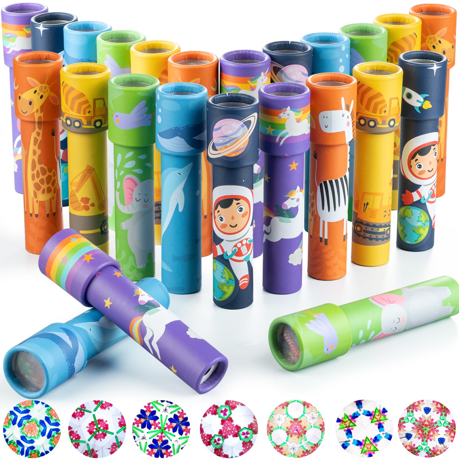 iKeelo 24PCS Classic Kaleidoscope - Return Gifts for Kids Birthday, Retro Educational Kaleidoscopes Toy, Party Favor, Gift Bag Filler, School Carnival Prize and Stocking Fillers