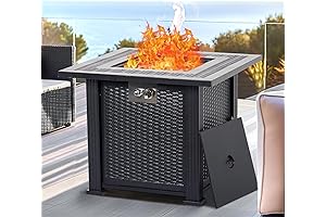 Rectangle Propane Fire Pit Table Outdoor Gas Fire Pit Tables with Cover