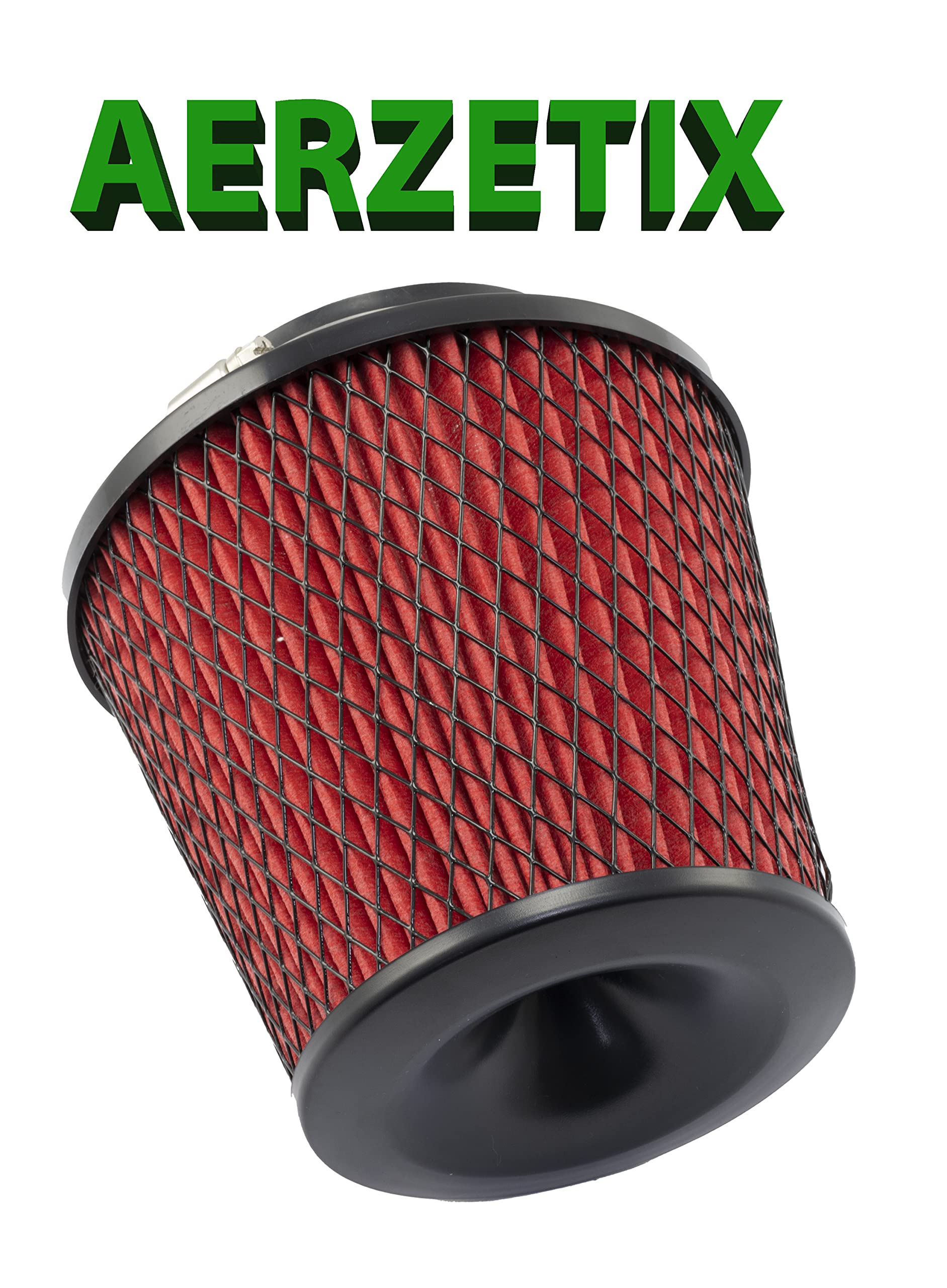 AERZETIX - C64463 - Filtro dell'aria sportivo 76 70 63.5 60mm universale - colore blu - per auto competizione tuning carrozzeria moto decorazione meccanica sistema di aspirazione dell'aria motore